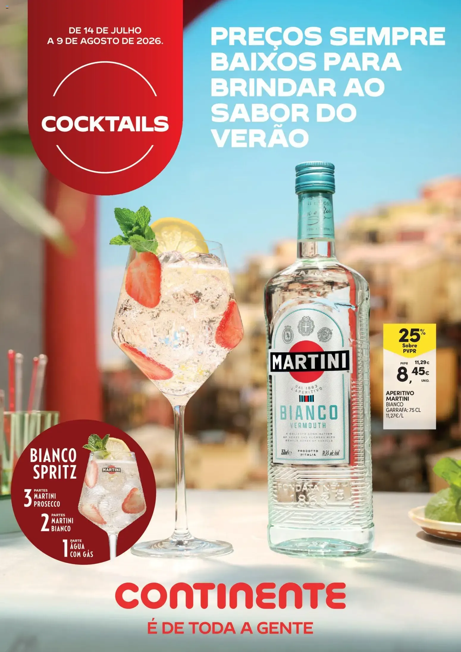 Folheto Continente - Cocktails » de 14/07/2026 - 09/08/2026 de 14 de julho até 9 de agosto 2026 - Pagina 1