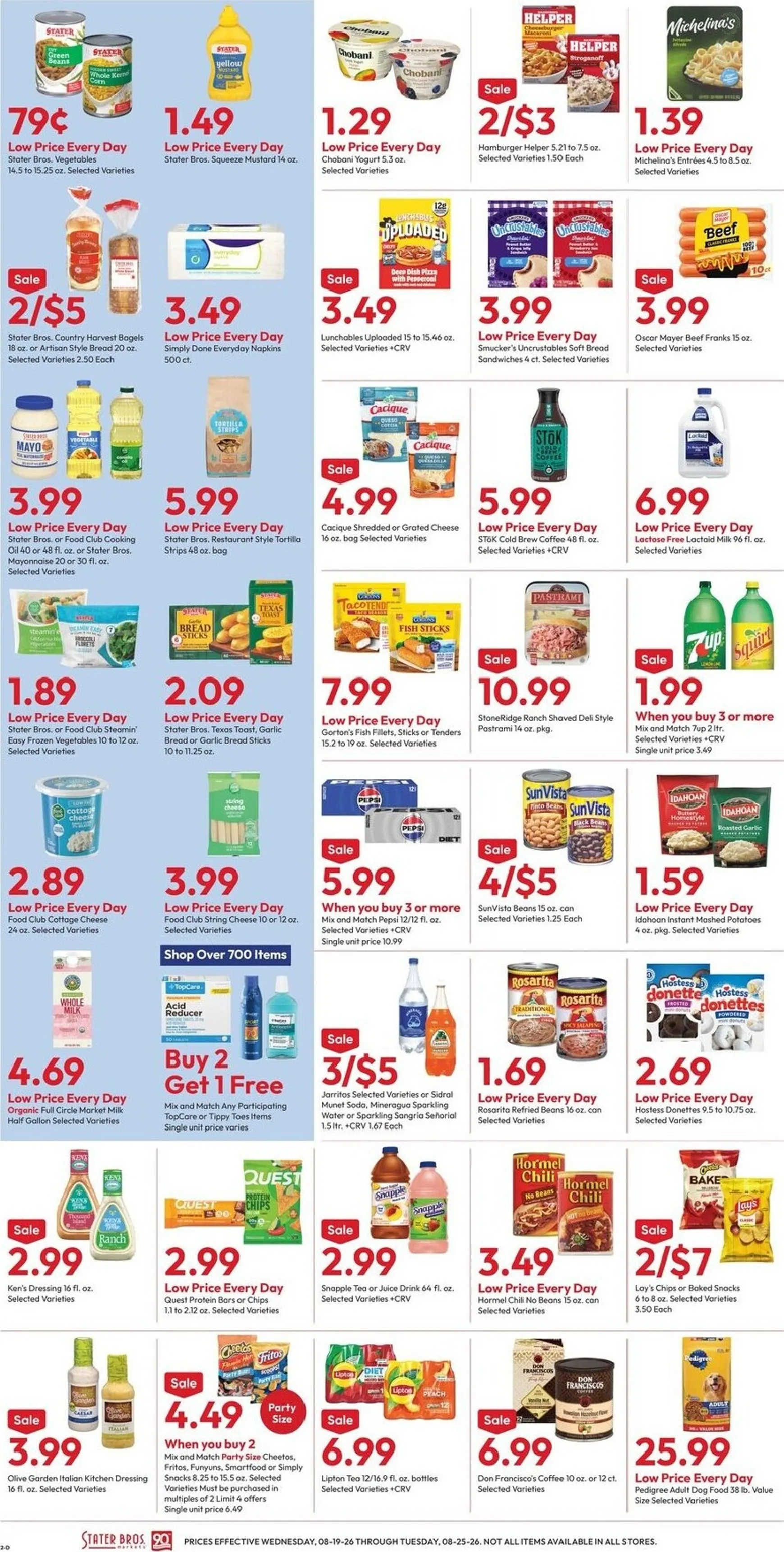 Weekly ad Current Stater Bros. leaflet valid from Wednesday 08/19/2026 to Tuesday 08/25/2026 from August 19 to August 25 2026 - Page 2