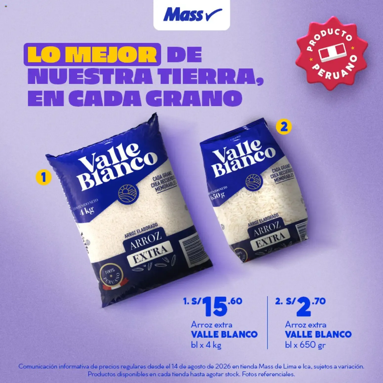 Catalogo de Catálogo Mass - Especial Pasión por el Perú online del 14/08/2026 14 de agosto al 6 de setiembre 2026 - Pag 2