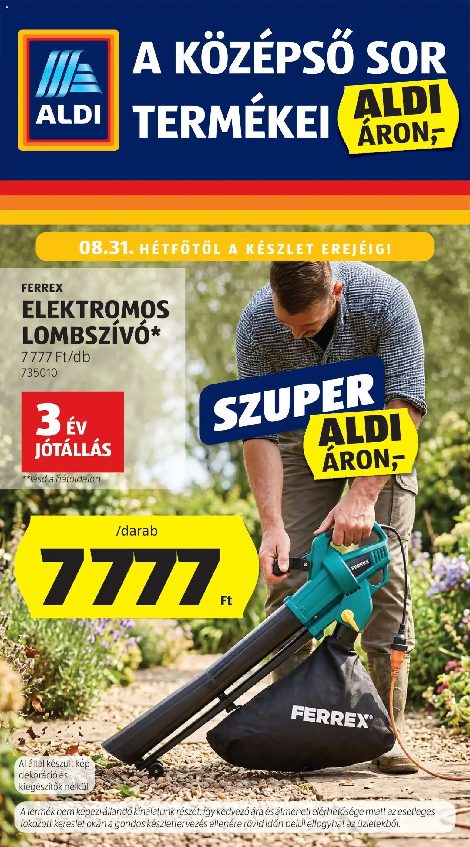 Katalógus Aldi Középső sor termékei - 2026.08.27. -tól/töl > akció, lapozható szórólap 🛍️ augusztus 31.-tól szeptember 2.-ig 2026. - Oldal 1