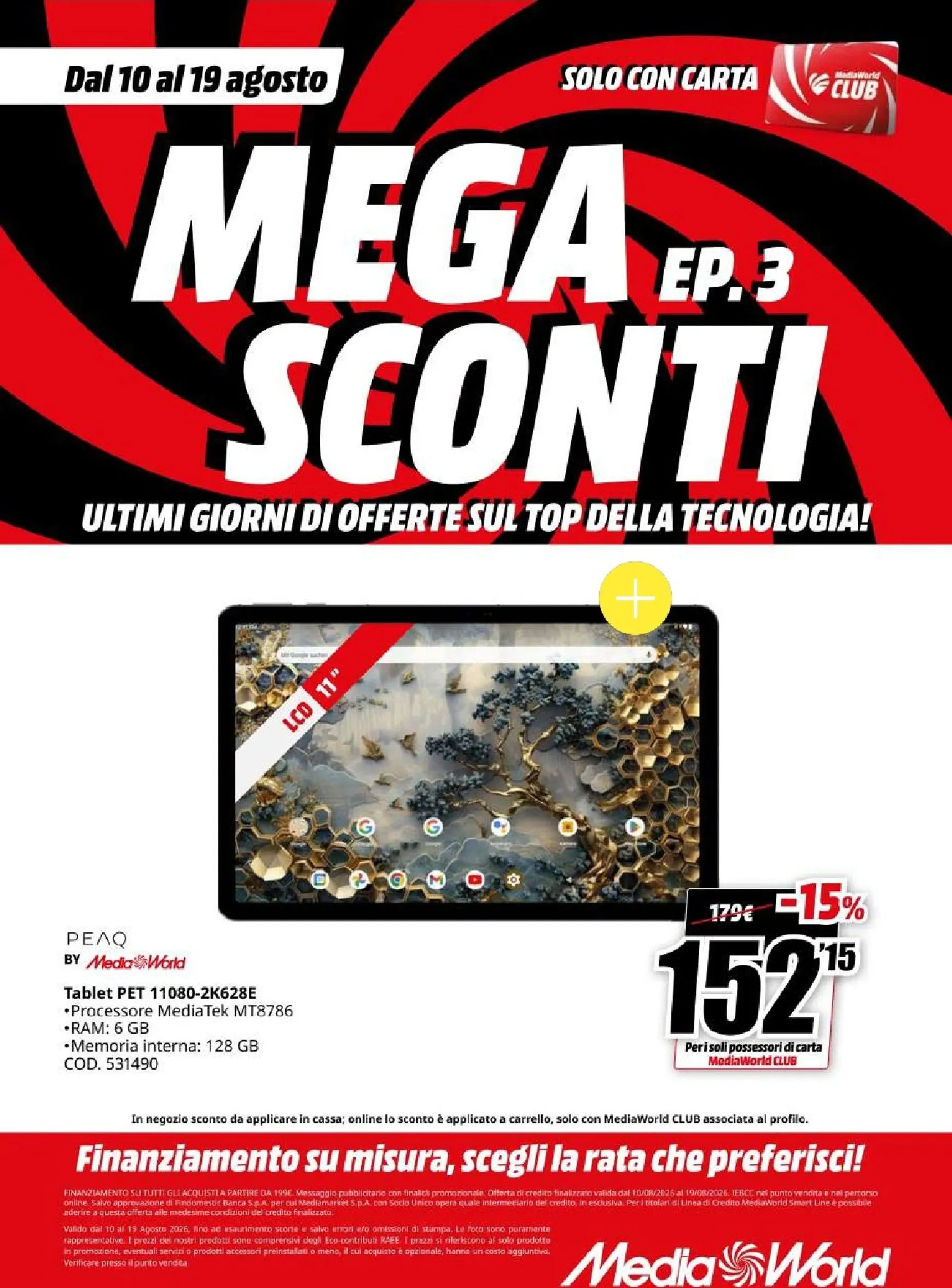 MEGA EP.3 SCONTI ULTIMI GIORNI DI OFFERTE SUL TOP DELLA TECNOLOGIA! da 10 agosto a 19 agosto di 2026 - Pagina del volantino 19