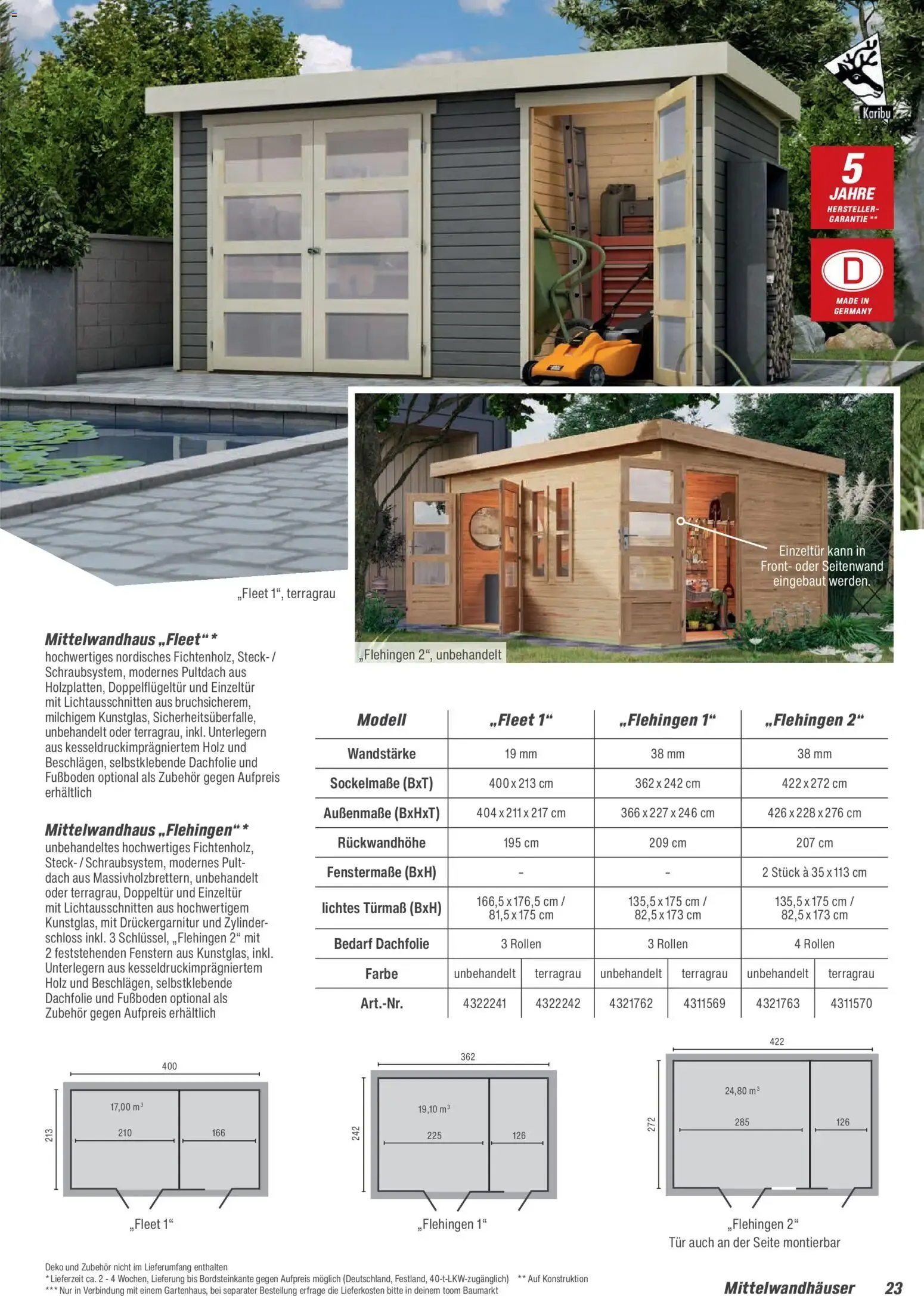 Toom Baumarkt Gartenhäuser & Carports 2026 (ab 20.02.2026) zum Blättern von 20. Februar bis 30. Juni 2026 - Prospekt seite 23