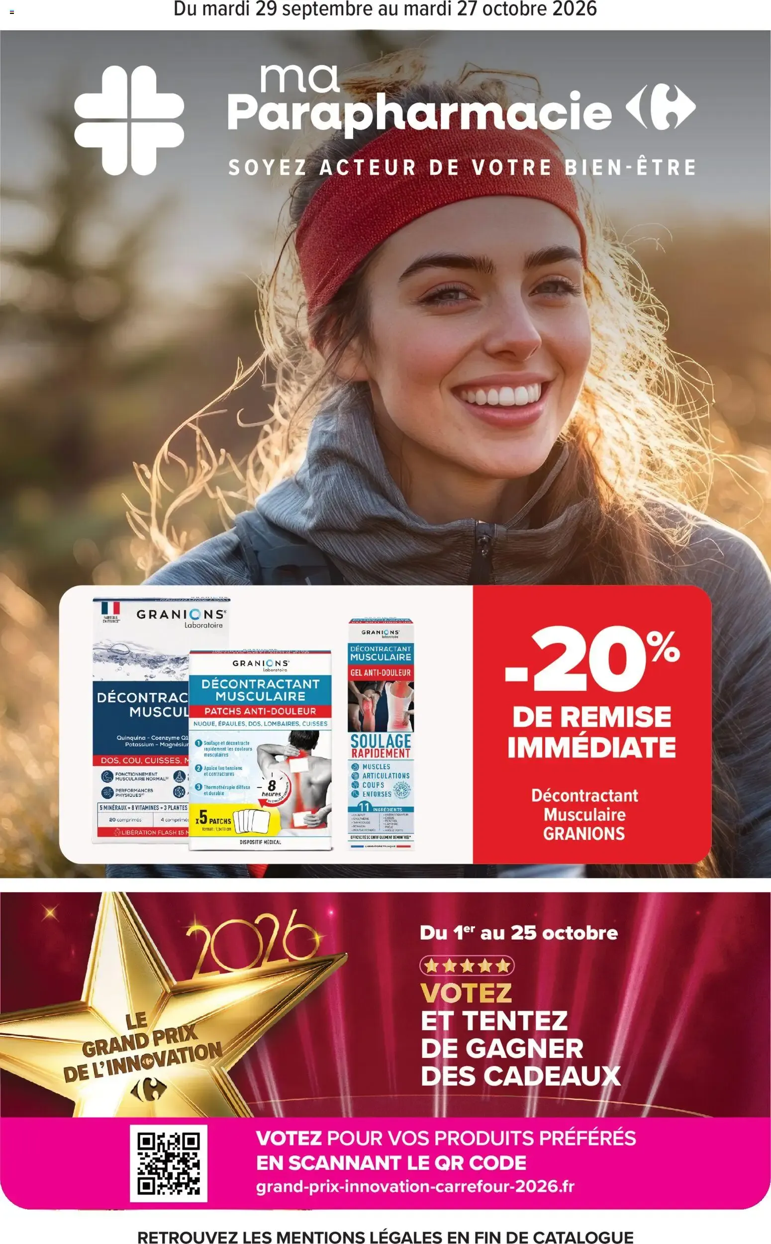 Carrefour Ma parapharmacie à partir du 29/09/2026 - promo en ligne du 29 septembre au 27 octobre 2026 - Catalogue page 1
