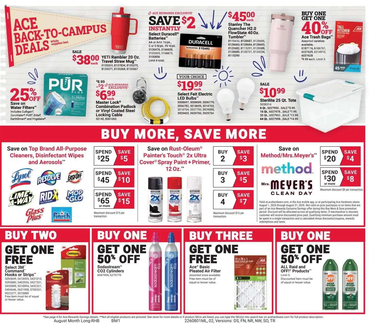 Weekly ad ACE Red Hot Buys August 1-31 from August 1 to August 31 2026 - Page 2