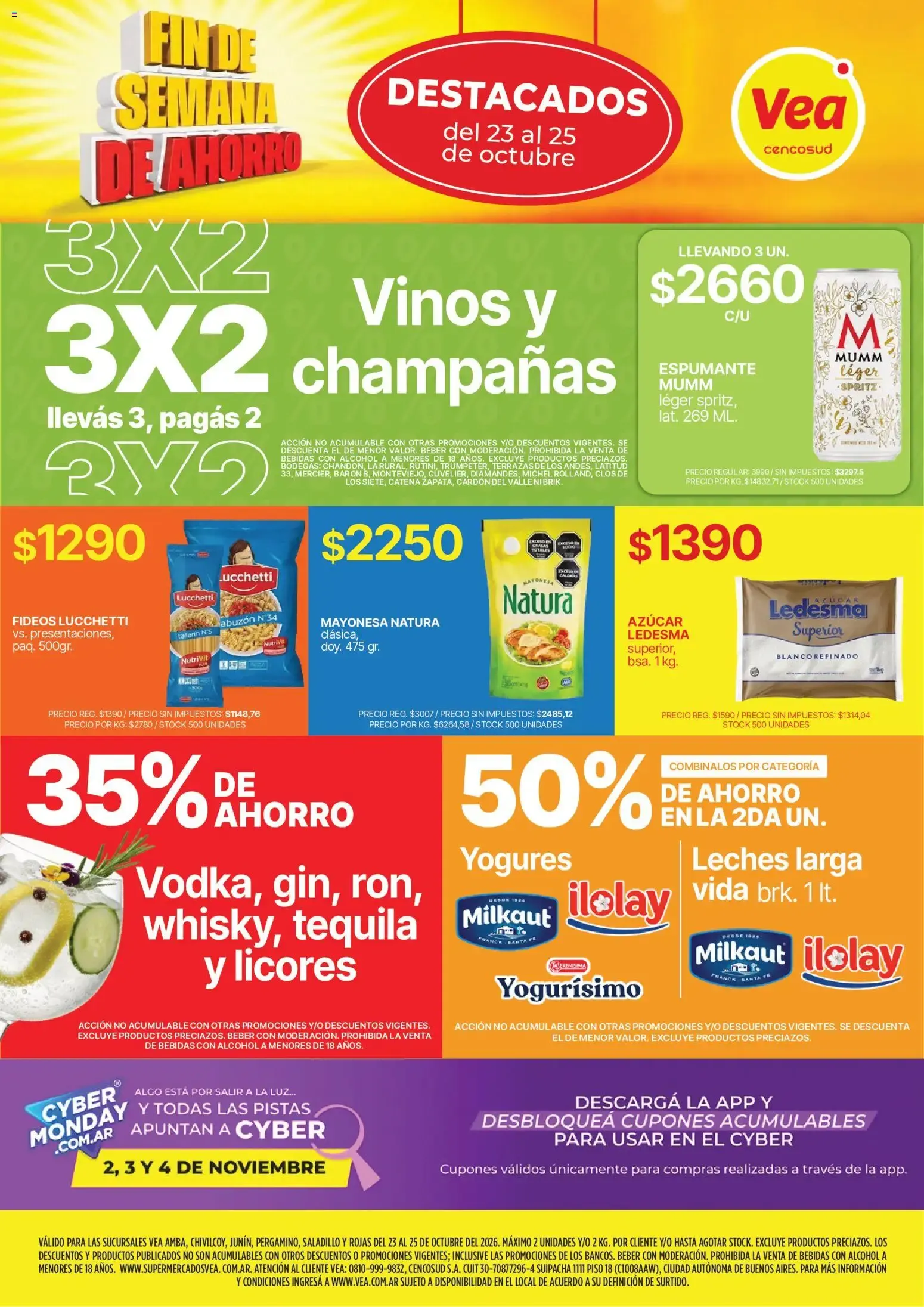 Ofertas de Vea - Ofertas del 23/10/2026 - 25/10/2026 23 de octubre al 25 de octubre 2026 - Página 1 del catálogo