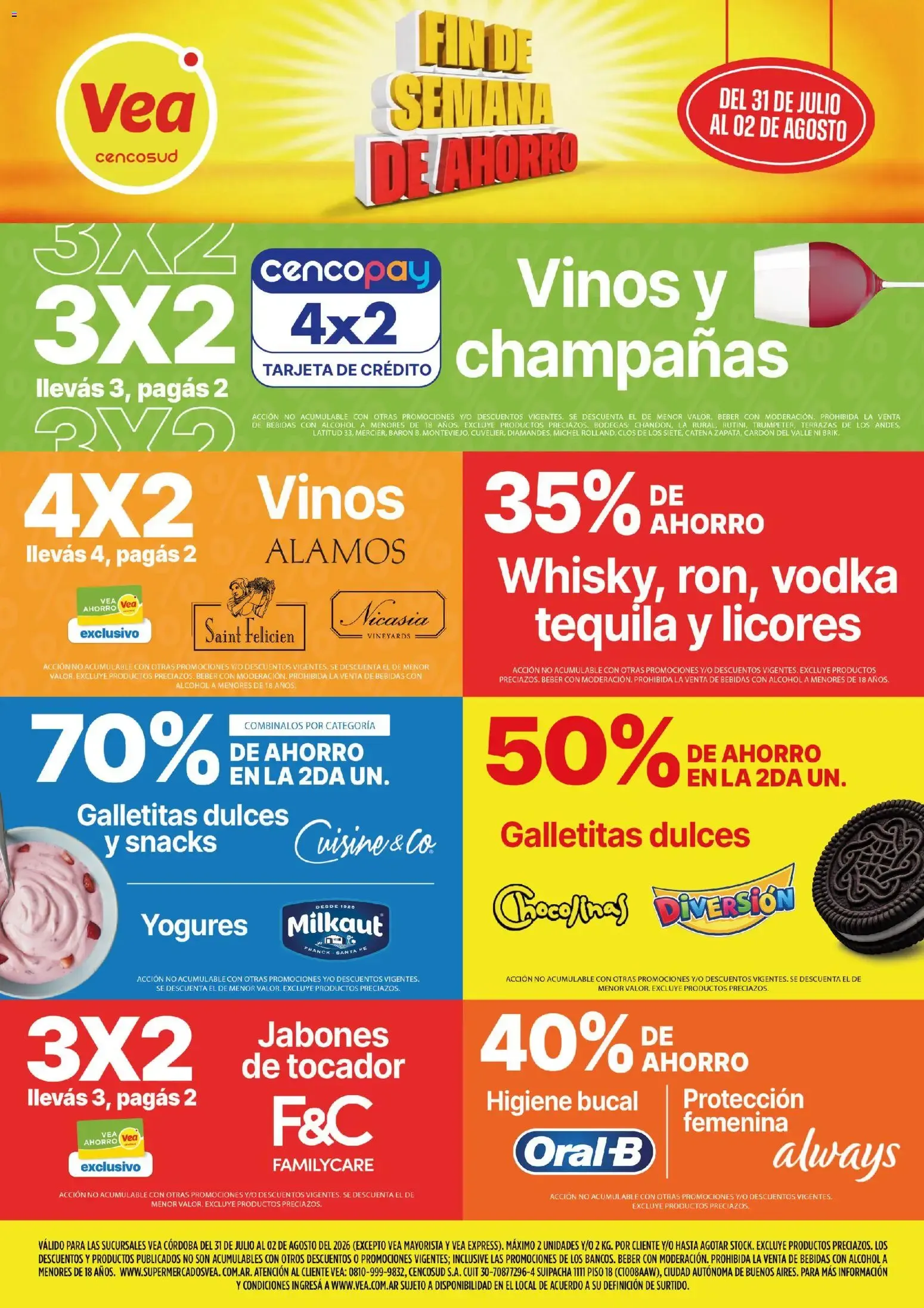 Ofertas de Vea - Fin de semana de ahorro | Córdoba del 31/07/2026 - 02/08/2026 31 de julio al 2 de agosto 2026 - Página 1 del catálogo