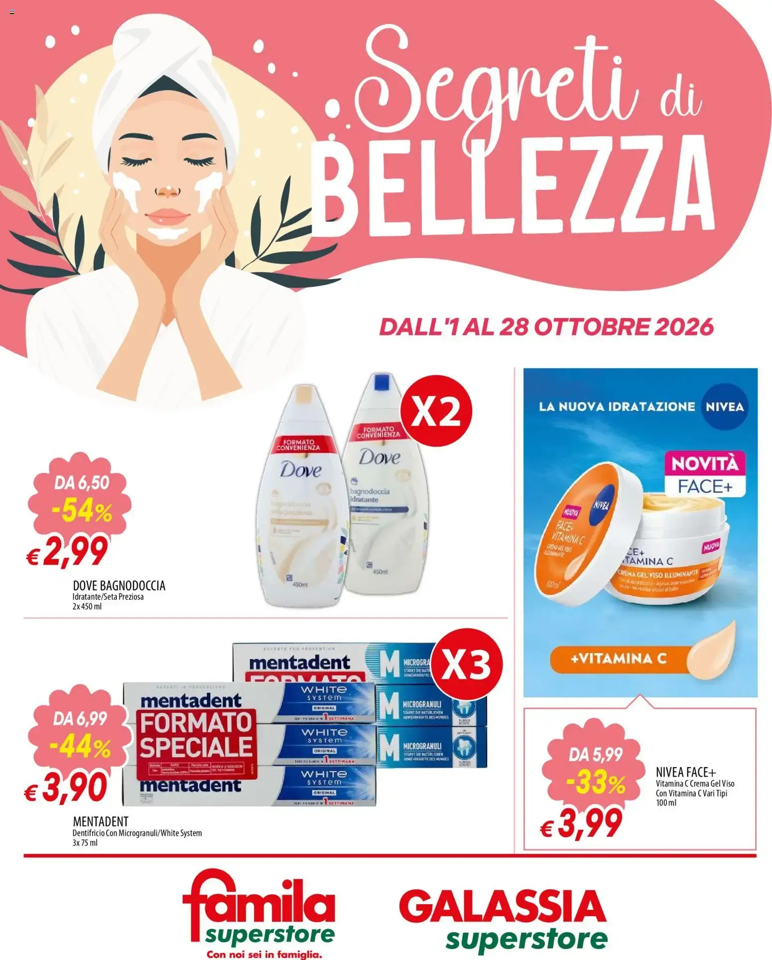 Segreti di Bellezza - Famila Galassia Superstore da 1 ottobre a 28 ottobre di 2026 - Pagina del volantino 1