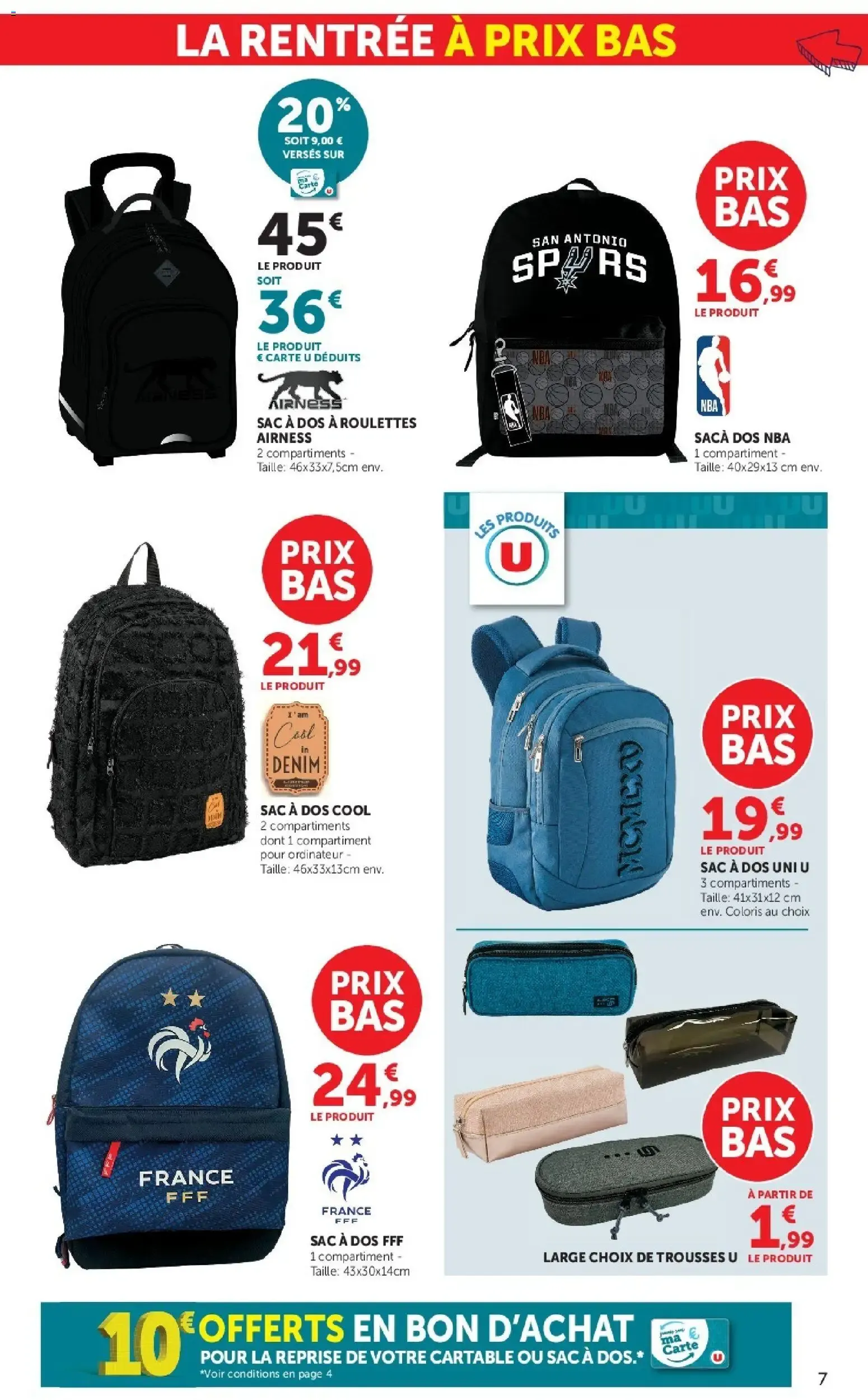 Hyper U - La rentrée à prix bas à partir du 15/07/2026 - promo en ligne du 15 juillet au 9 août 2026 - Catalogue page 7