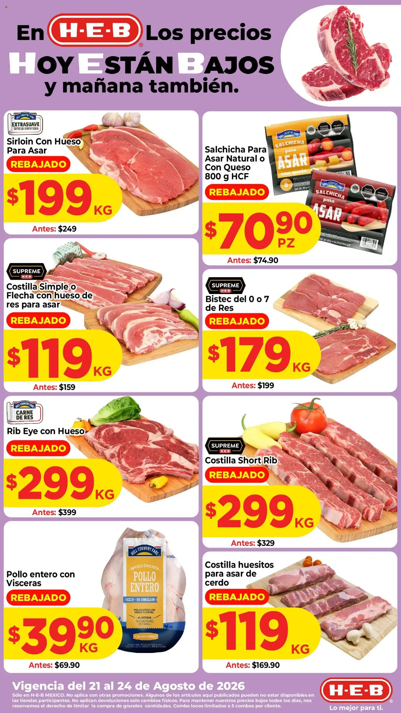 H-E-B: Precios Bajos en Carnes para Asar