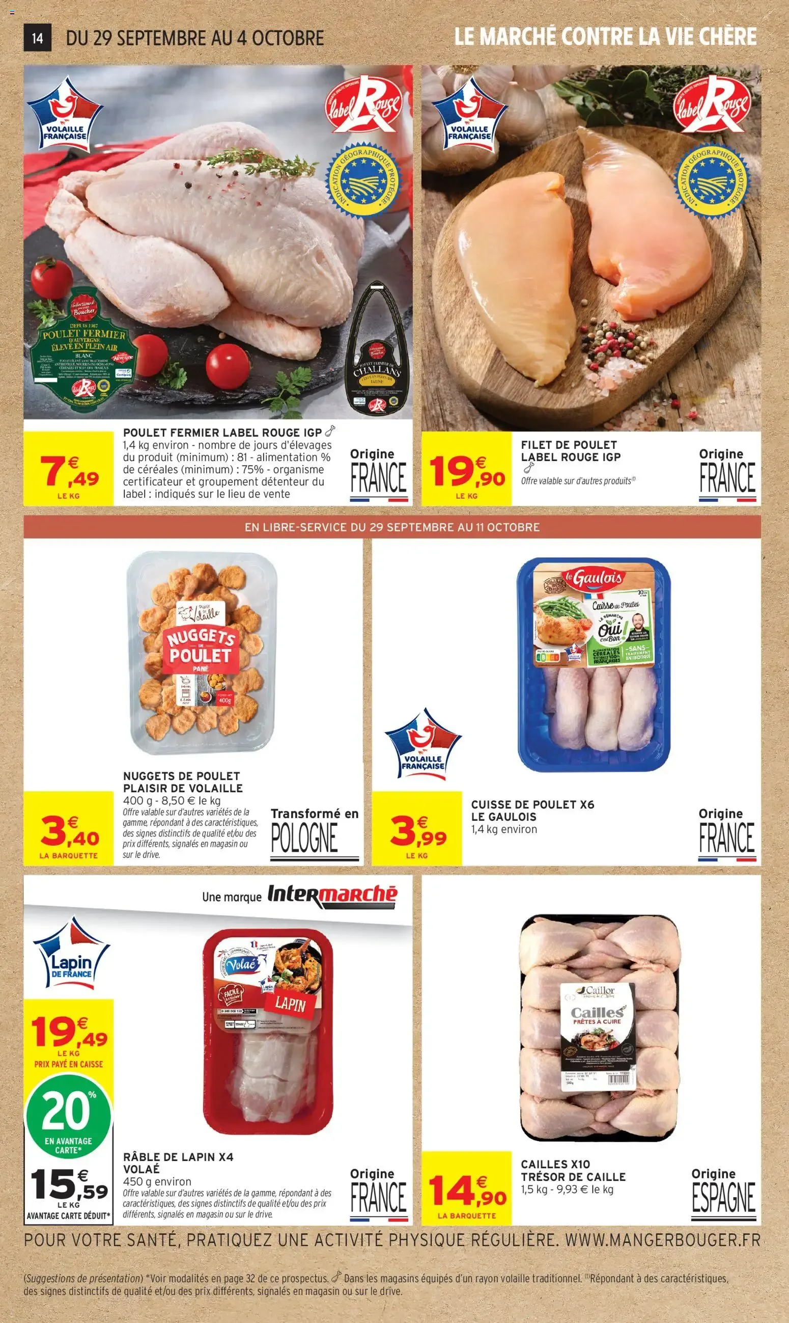Intermarché - Anniversaire: 100% remboursés en bons d'achat du 29 septembre au 11 octobre 2026 - Catalogue page 14