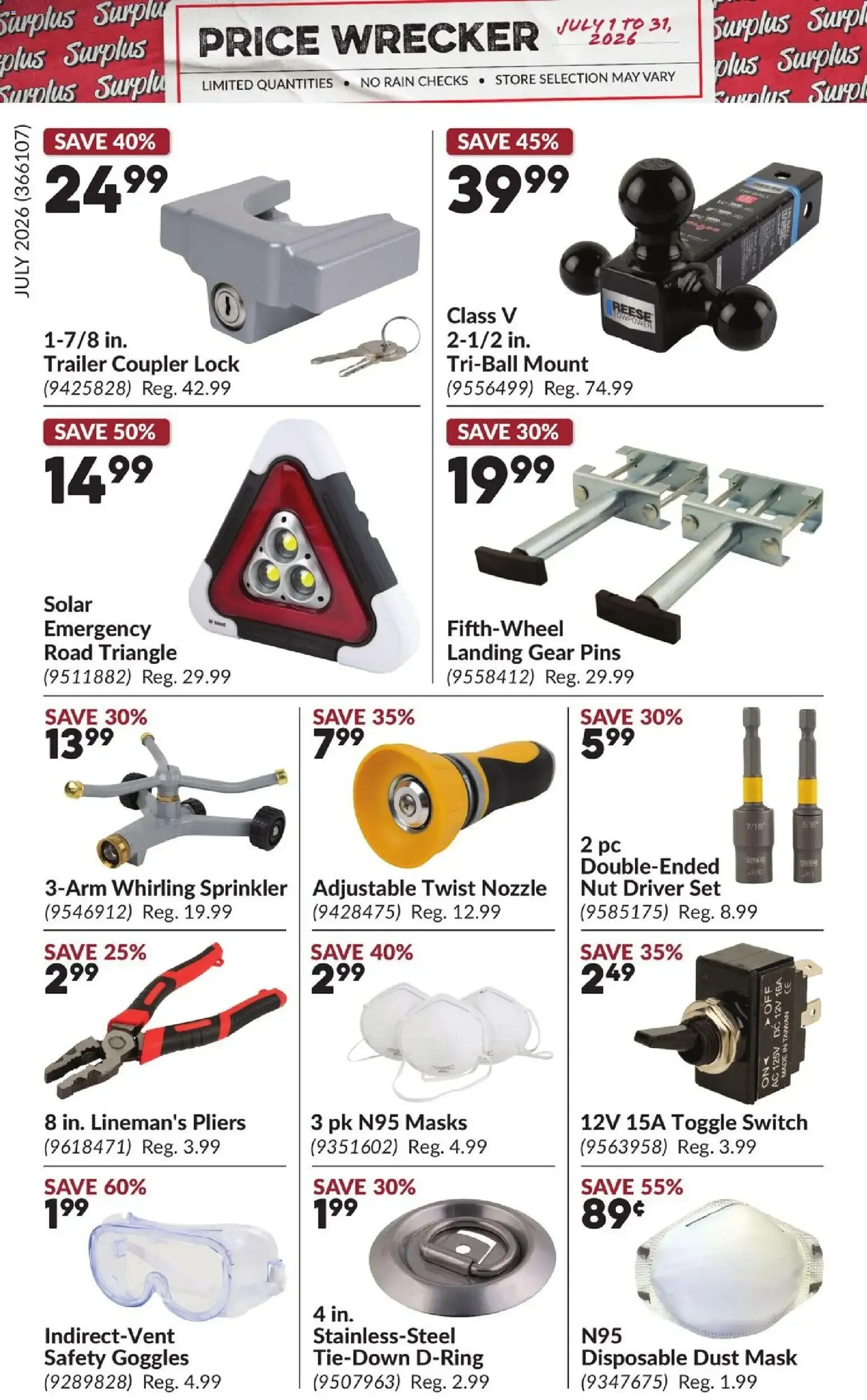 Princess Auto flyer - Price Wrecker from Jul 1, 2026 > weekly specials & deals from July 1 to July 31 2026 - flyer page 5