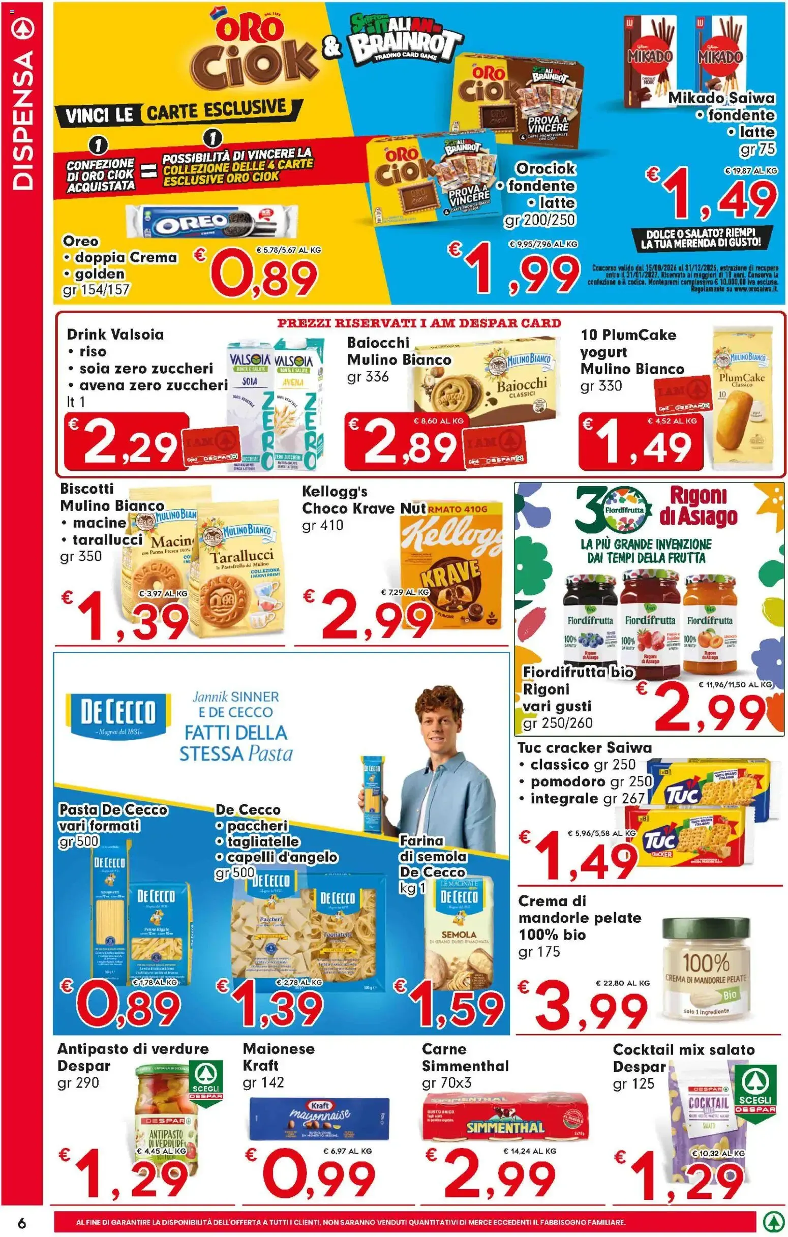 Nuovo Despar volantino Nord Ovest dal 10/09/2026 > offerte anteprima 🛍️ da 10 settembre a 23 settembre di 2026 - Pagina del volantino 6