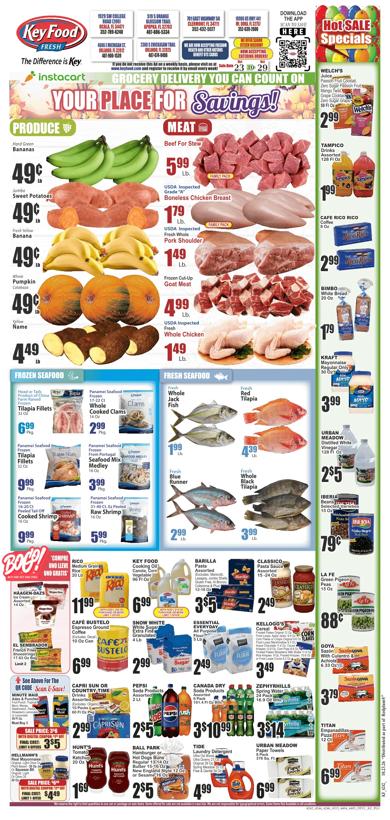 Weekly ad Current Key Food Fresh leaflet valid from Friday 10/23/2026 to Thursday 10/29/2026 from October 23 to October 29 2026 - Page 1