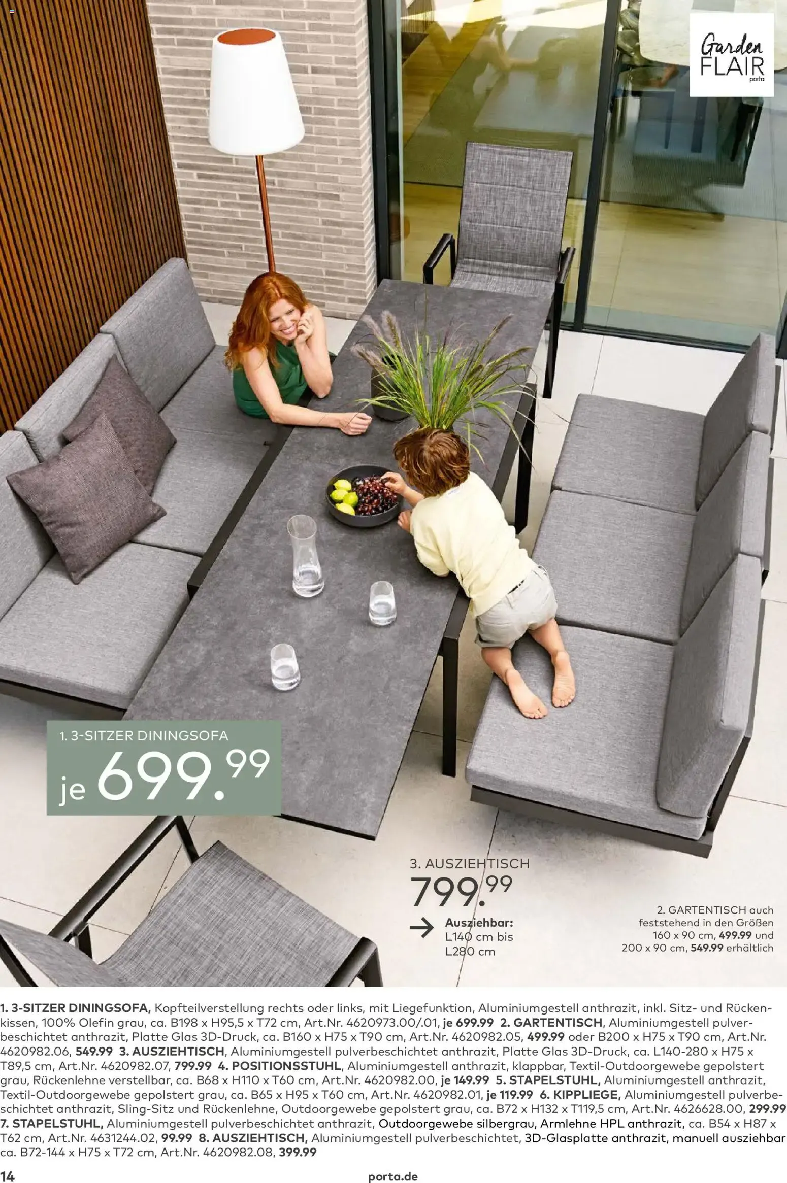 Porta! Gartenmöbel Katalog (ab 01.03.2026) zum Blättern von 1. März bis 31. August 2026 - Prospekt seite 14