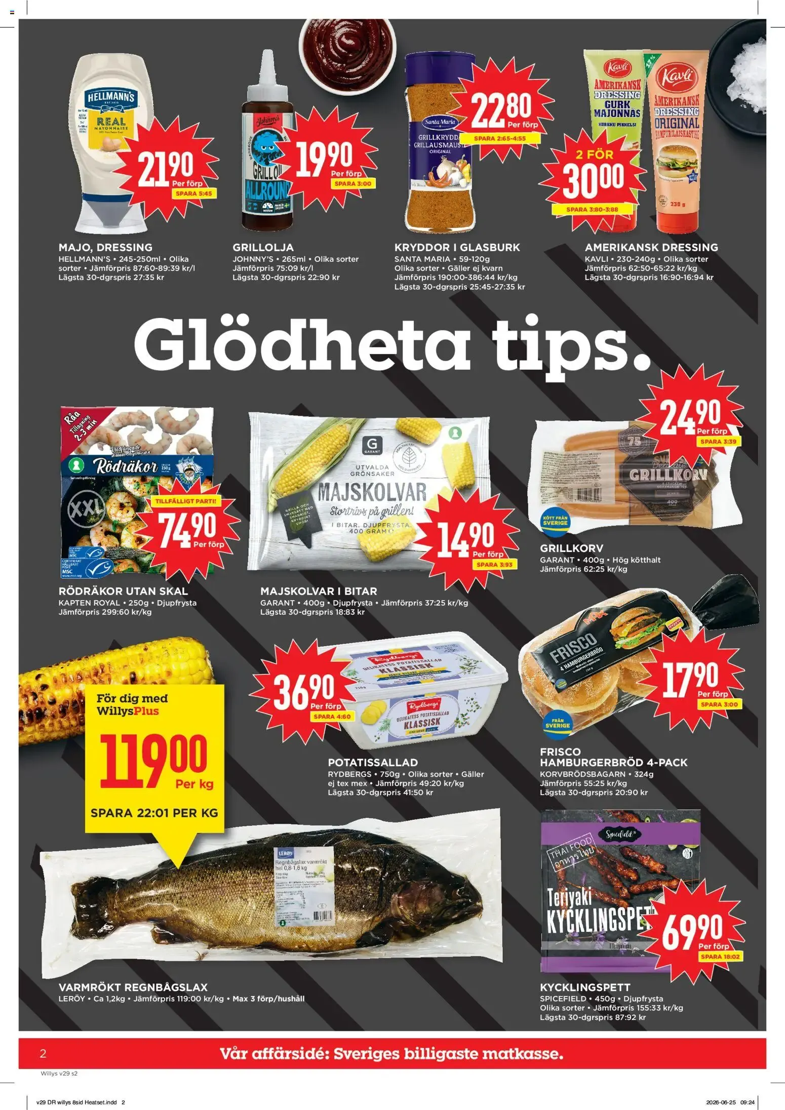 Willys: Veckans hyvlade priser från 13 juli till 19 juli 2026 - Reklamblad sidor 2