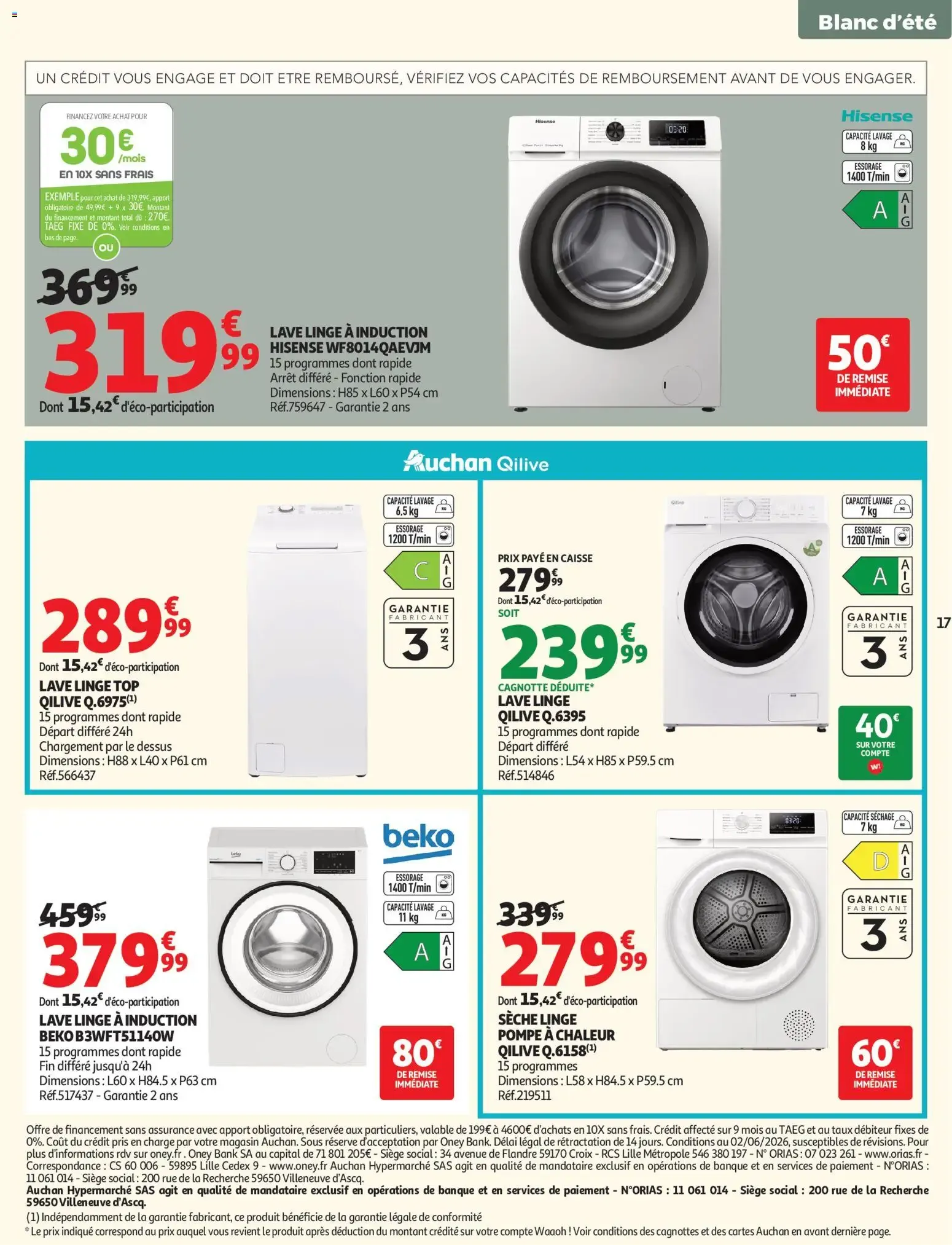Auchan Linge de maison & déco à partir du 02/06/2026 - promo en ligne du 2 juin au 14 juin 2026 - Catalogue page 17