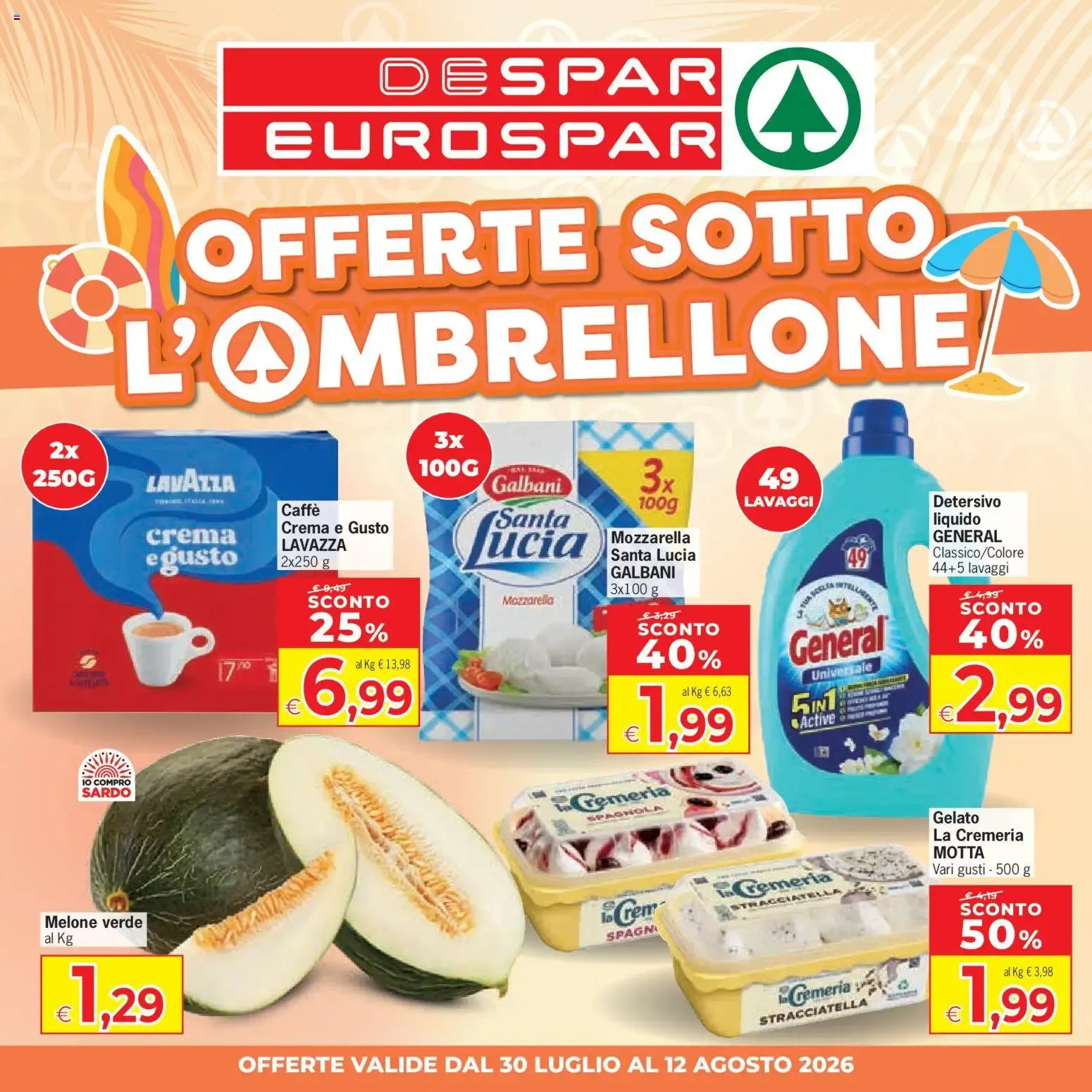 Despar Eurospar - Offerte Sotto l'Ombrellone da 30 luglio a 12 agosto di 2026 - Pagina del volantino 1