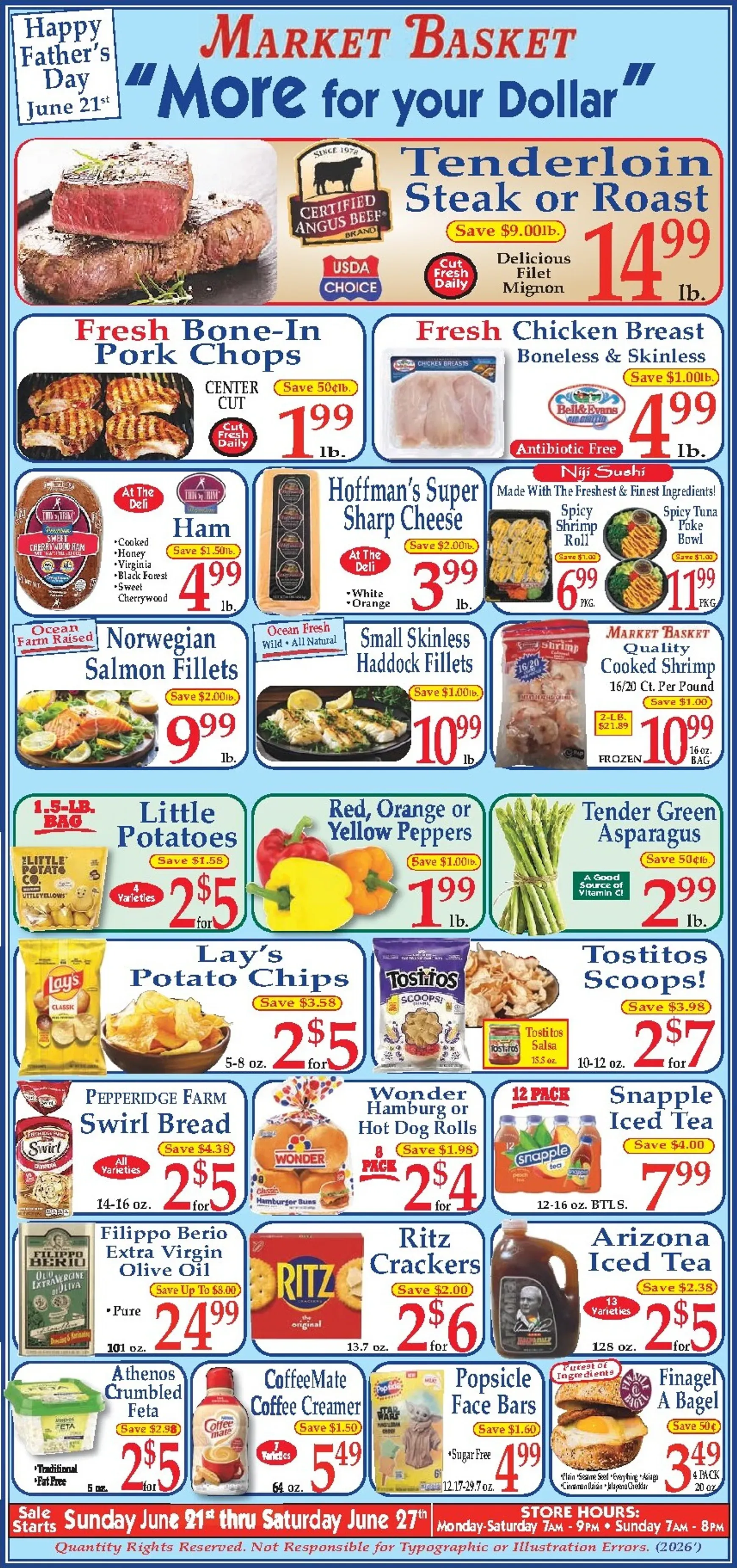 Weekly ad Market Basket 'More for your Dollar' from June 21 to June 27 2026 - Page 1