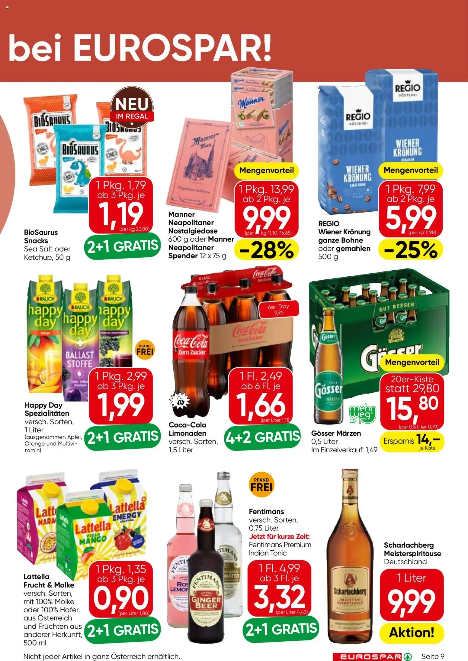 Eurospar Flugblatt von 08.10.2026 - Aktuelle Angebote von 8. Oktober bis 21. Oktober 2026 - Flugblätt seite  9