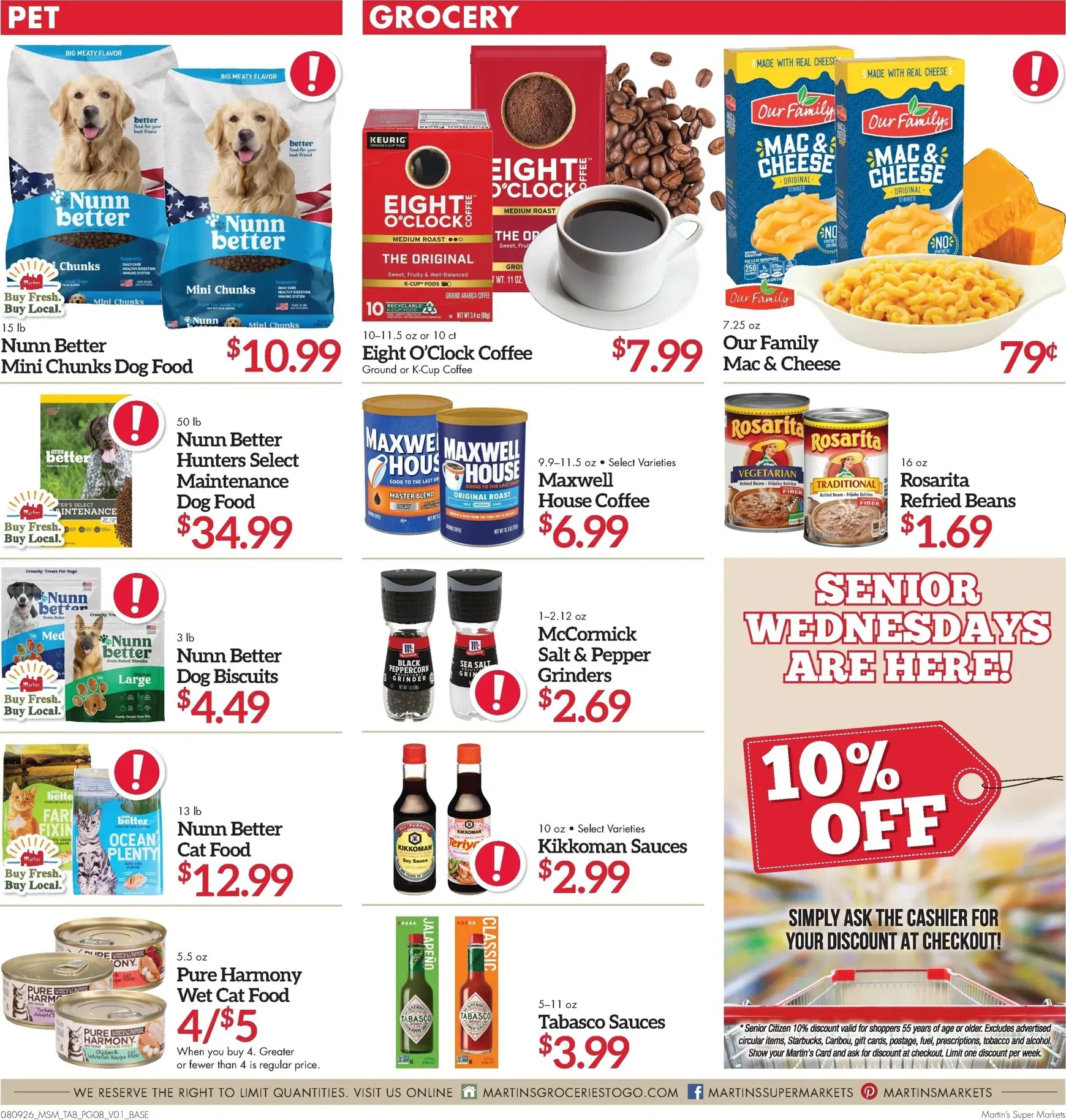 Weekly ad Current Martin's Super Markets leaflet valid from Sunday 08/09/2026 to Saturday 08/15/2026 from August 9 to August 15 2026 - Page 8