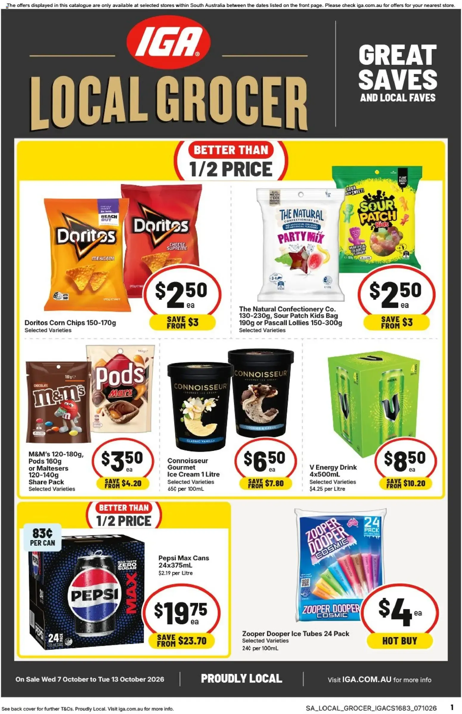 IGA Local Grocer - Great Saves and Local Faves - Catalogue valid from 7 October to 13 October 2026 - page 1