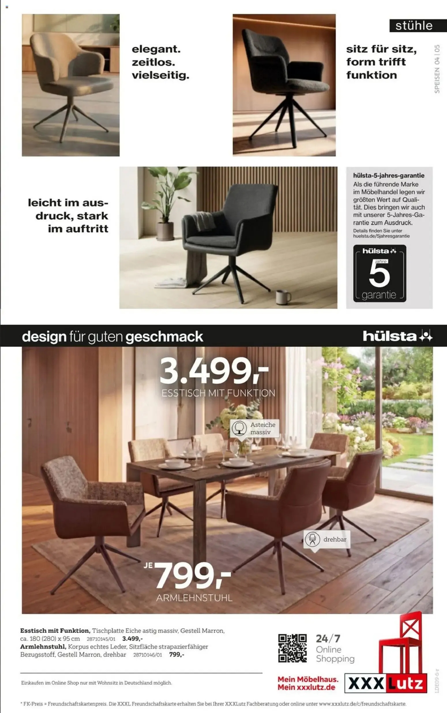 XXXLutz hülsta Design für guten Geschmack von 22. August bis 5. September 2026 - Prospekt seite 5