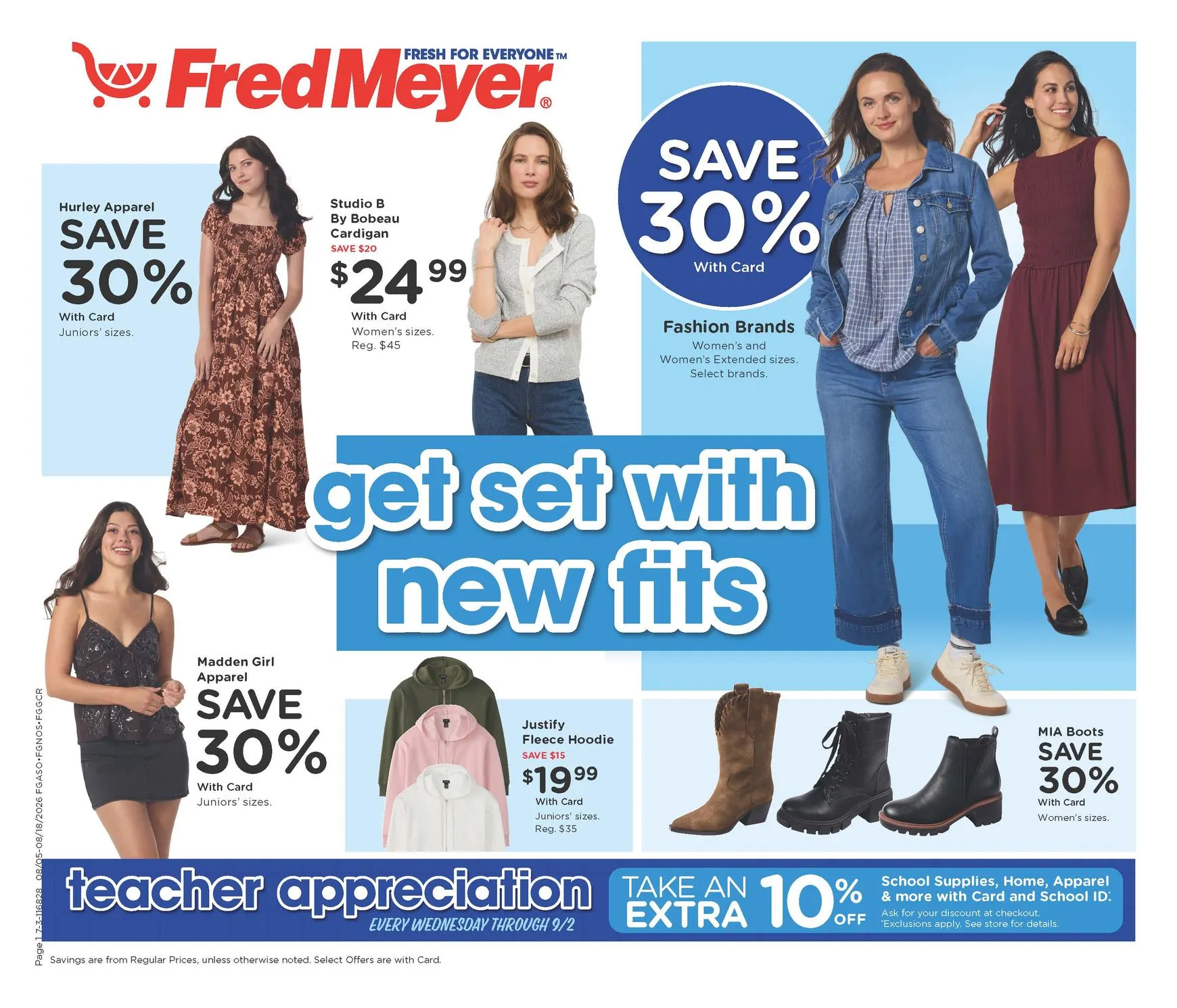Weekly ad Fred Meyer - Get Set with New Fits from August 5 to August 18 2026 - Page 1