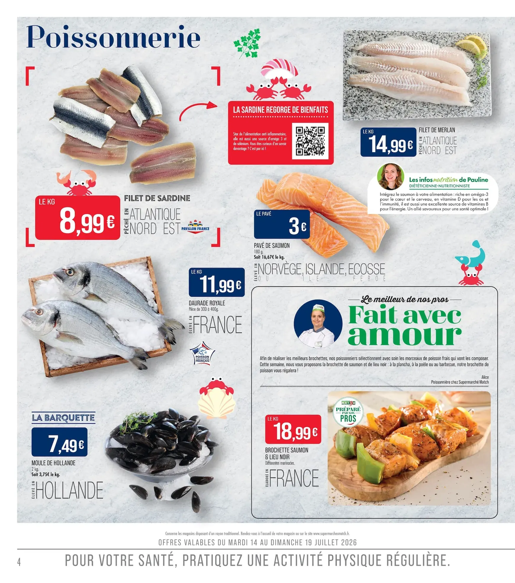 Current Match leaflet valid from du mardi 14/07/2026 to du dimanche 26/07/2026 du 14 juillet au 26 juillet 2026 - Catalogue page 4