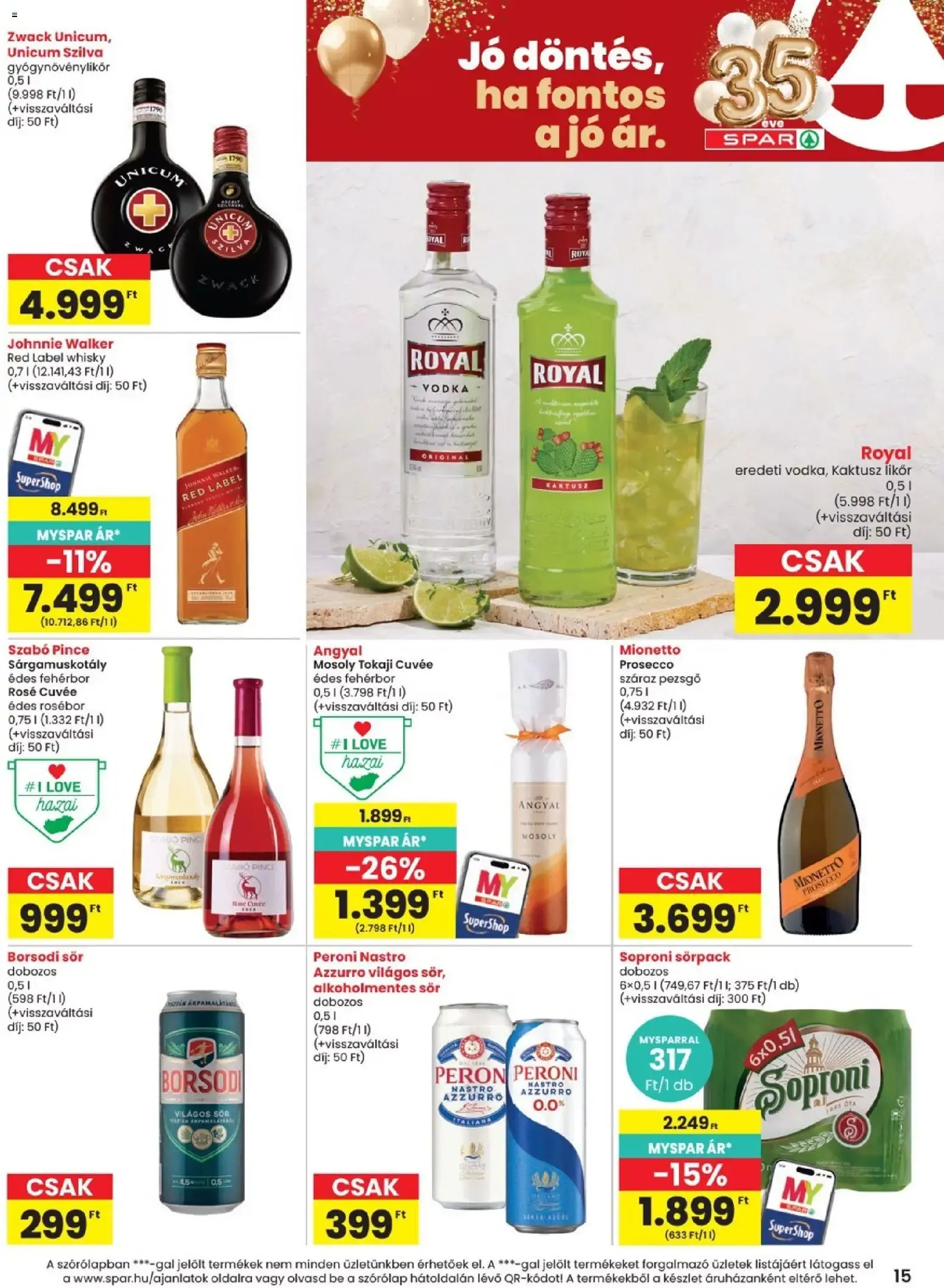 Katalógus SPAR Szülinapi akciók és szuper árak! augusztus 27.-tól szeptember 2.-ig 2026. - Oldal 15