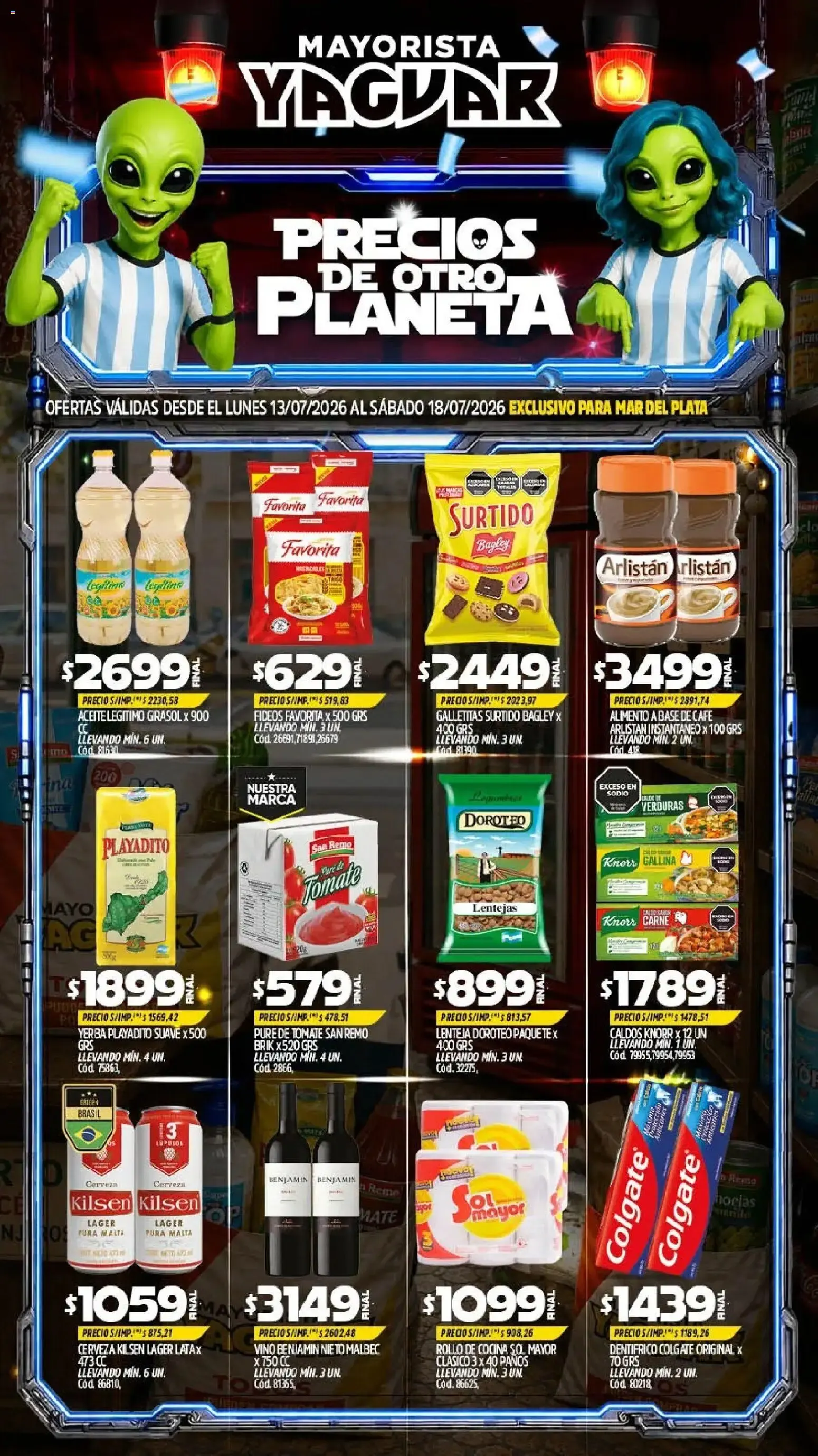 Ofertas de Yaguar - Oferta Semanal Mar del Plata del 13/07/2026 - 18/07/2026 13 de julio al 18 de julio 2026 - Página 1 del catálogo
