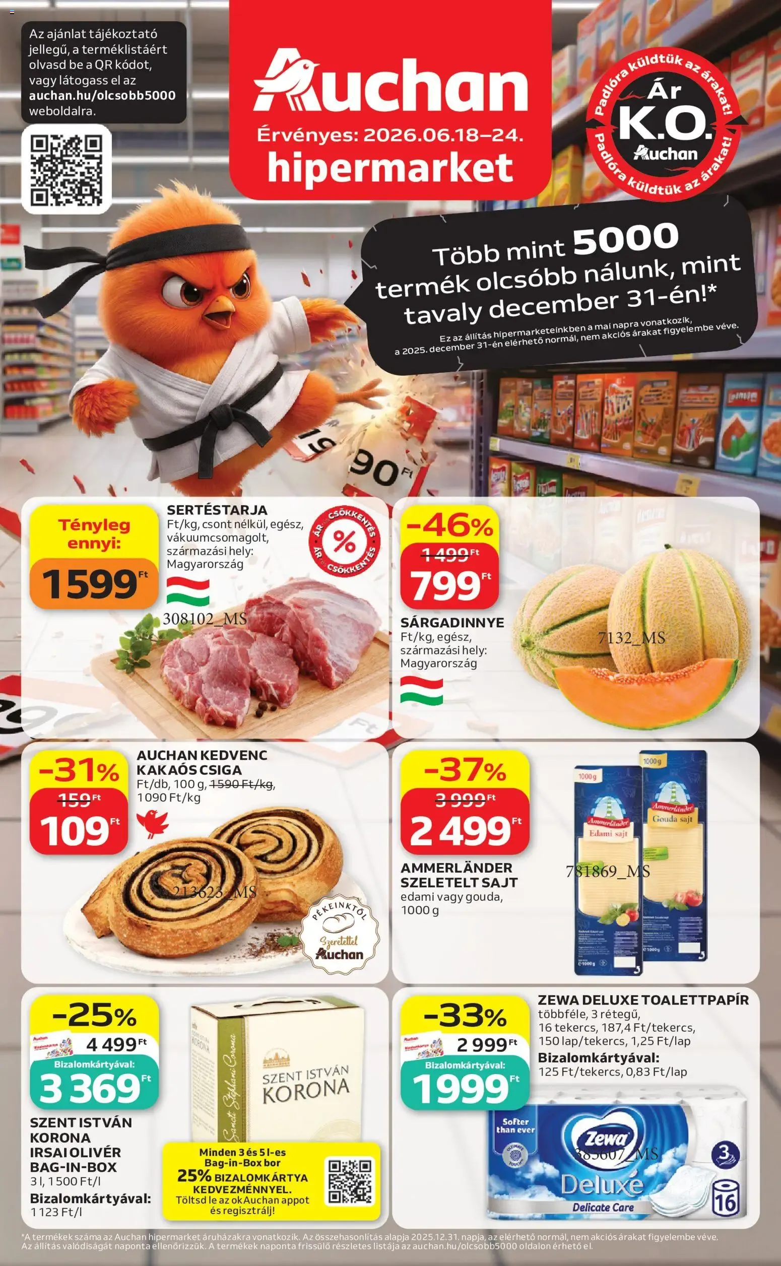 Katalógus Auchan akciós újság - 2026.06.18. -tól/töl > akció, lapozható szórólap 🛍️ június 18.-tól június 24.-ig 2026. - Oldal 1