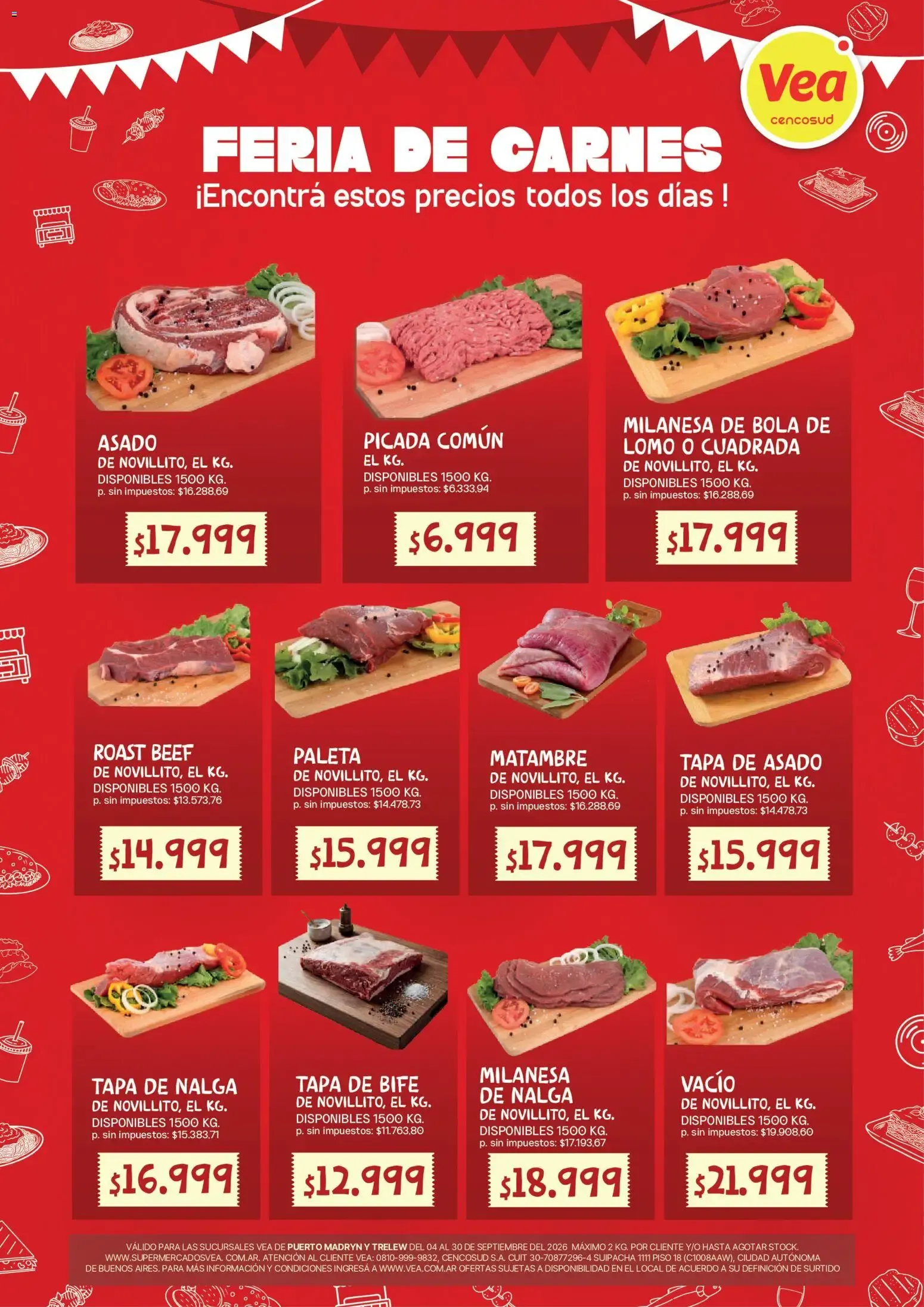 Ofertas de Vea - Feria de Carne Chubut del 04/09/2026 - 30/09/2026 4 de septiembre al 30 de septiembre 2026 - Página 1 del catálogo