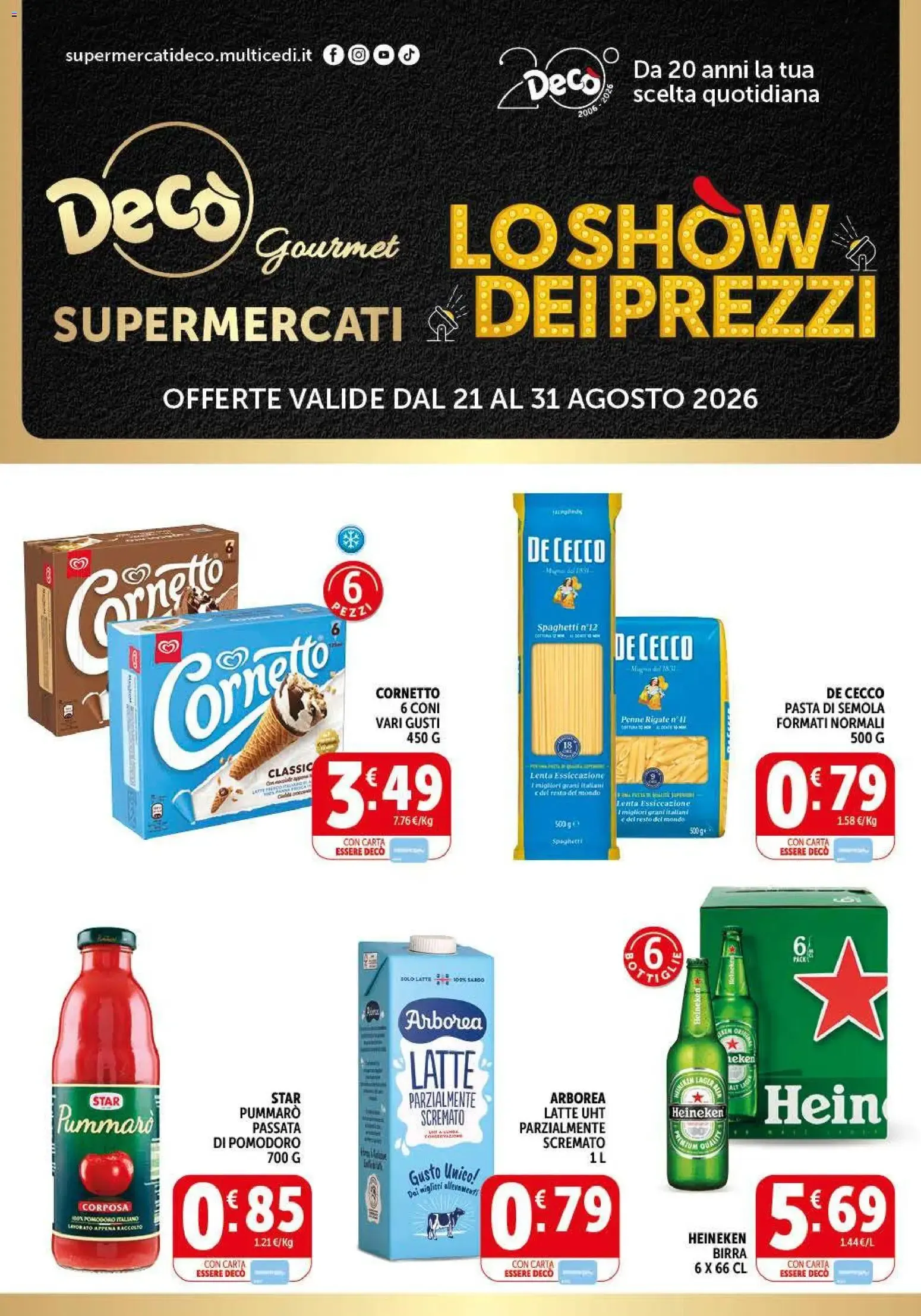 Nuovo Decò volantino Gourmet dal 21/08/2026 > offerte anteprima 🛍️ da 21 agosto a 31 agosto di 2026 - Pagina del volantino 1