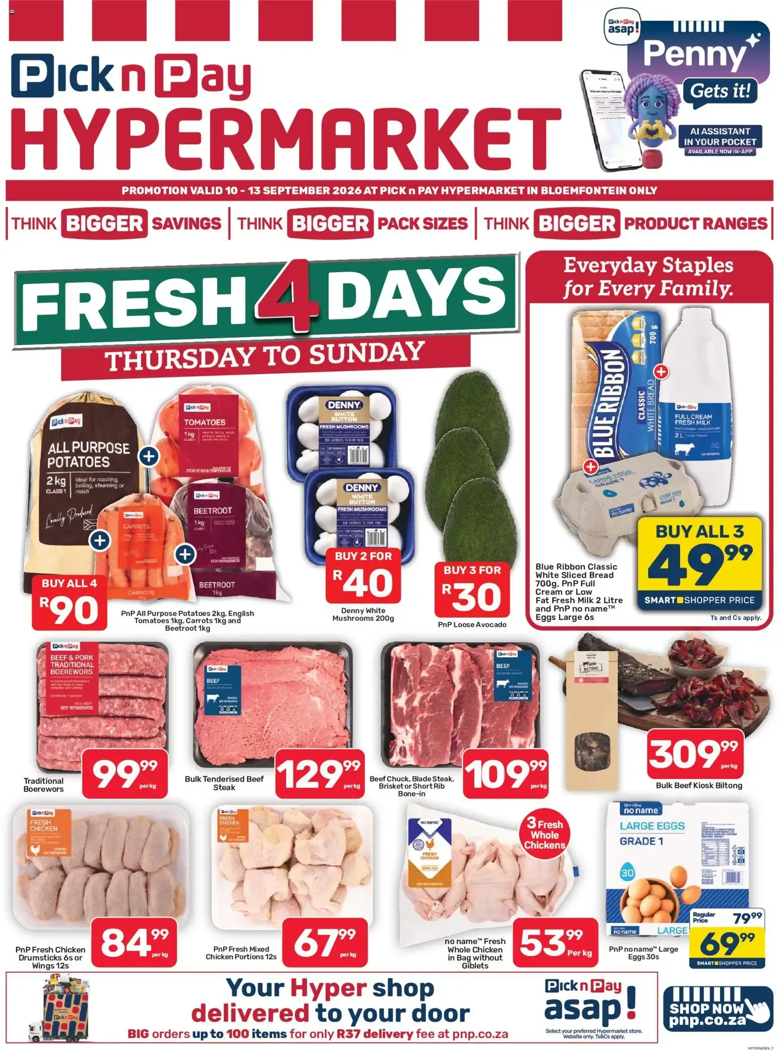 Pick n Pay Free State - Hypermarket Fresh Specials (10/09/2026 - 13/09/2026) Online from 10 September to 13 September 2026 - Catalogue Page 1
