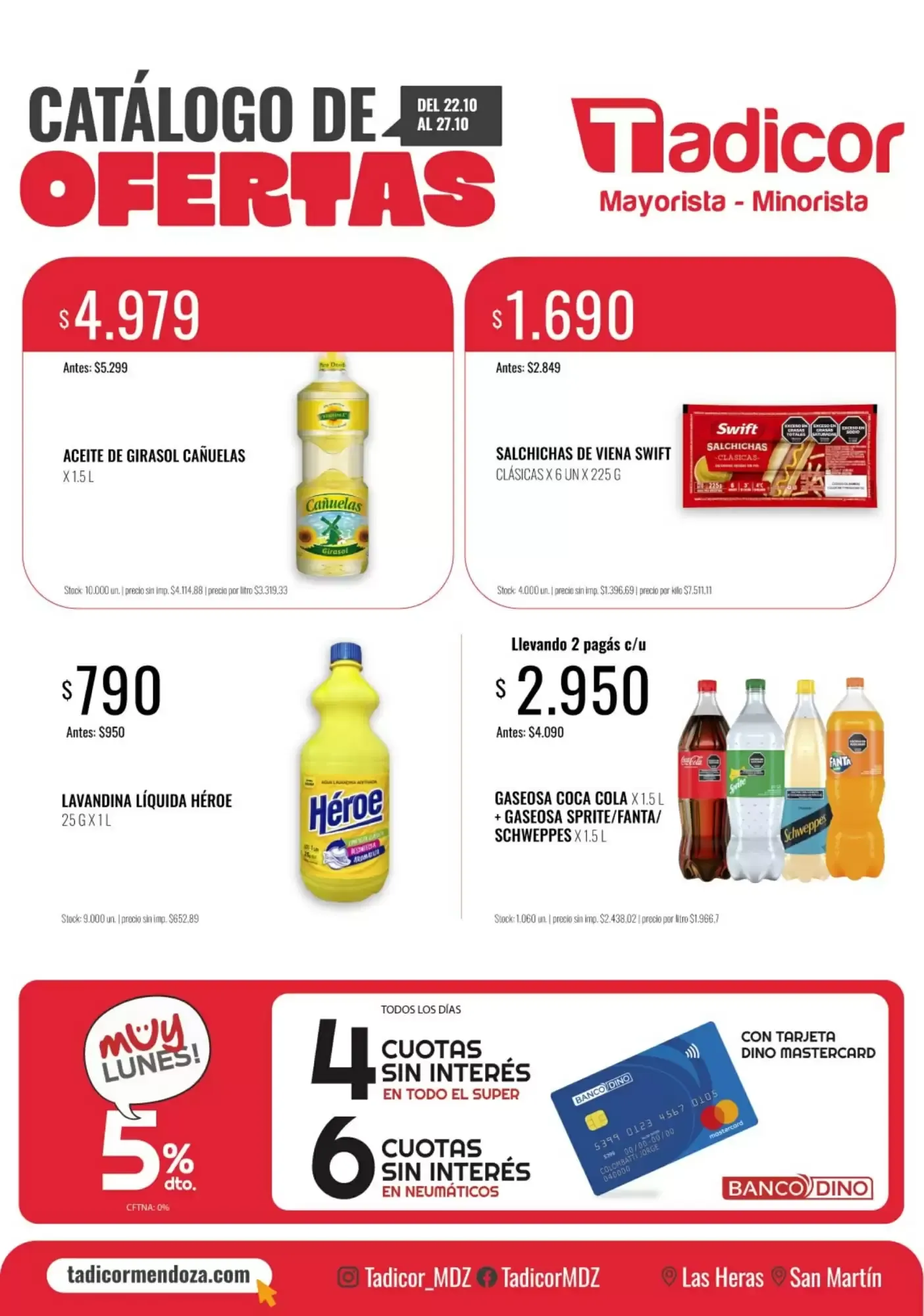Ofertas de Catálogo de Ofertas Tadicor 22 de octubre al 27 de octubre 2026 - Página 1 del catálogo