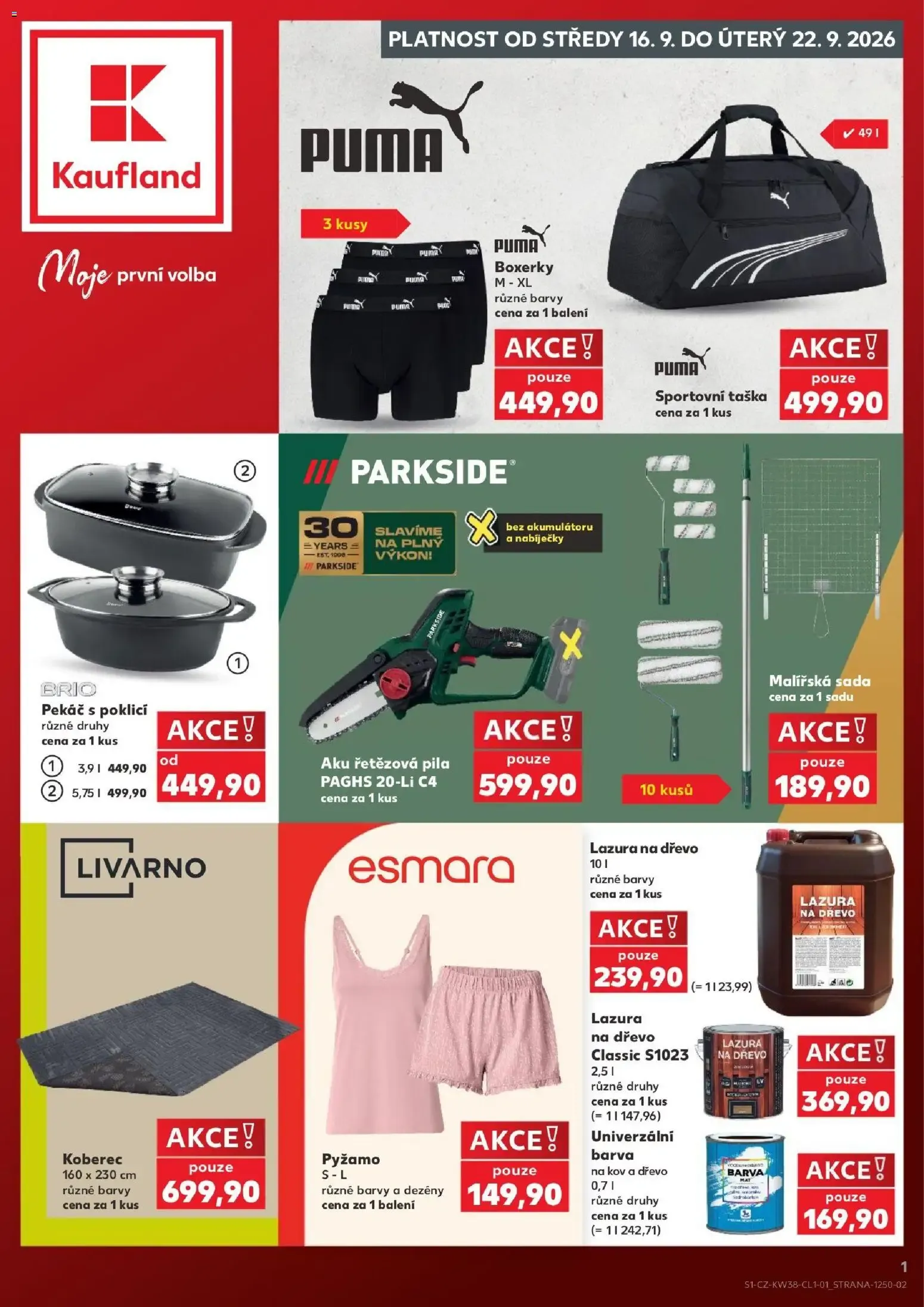 Kaufland leták od 16.09.2026 - Nový na příští týden - 16. září 22. září 2026 - Page 1