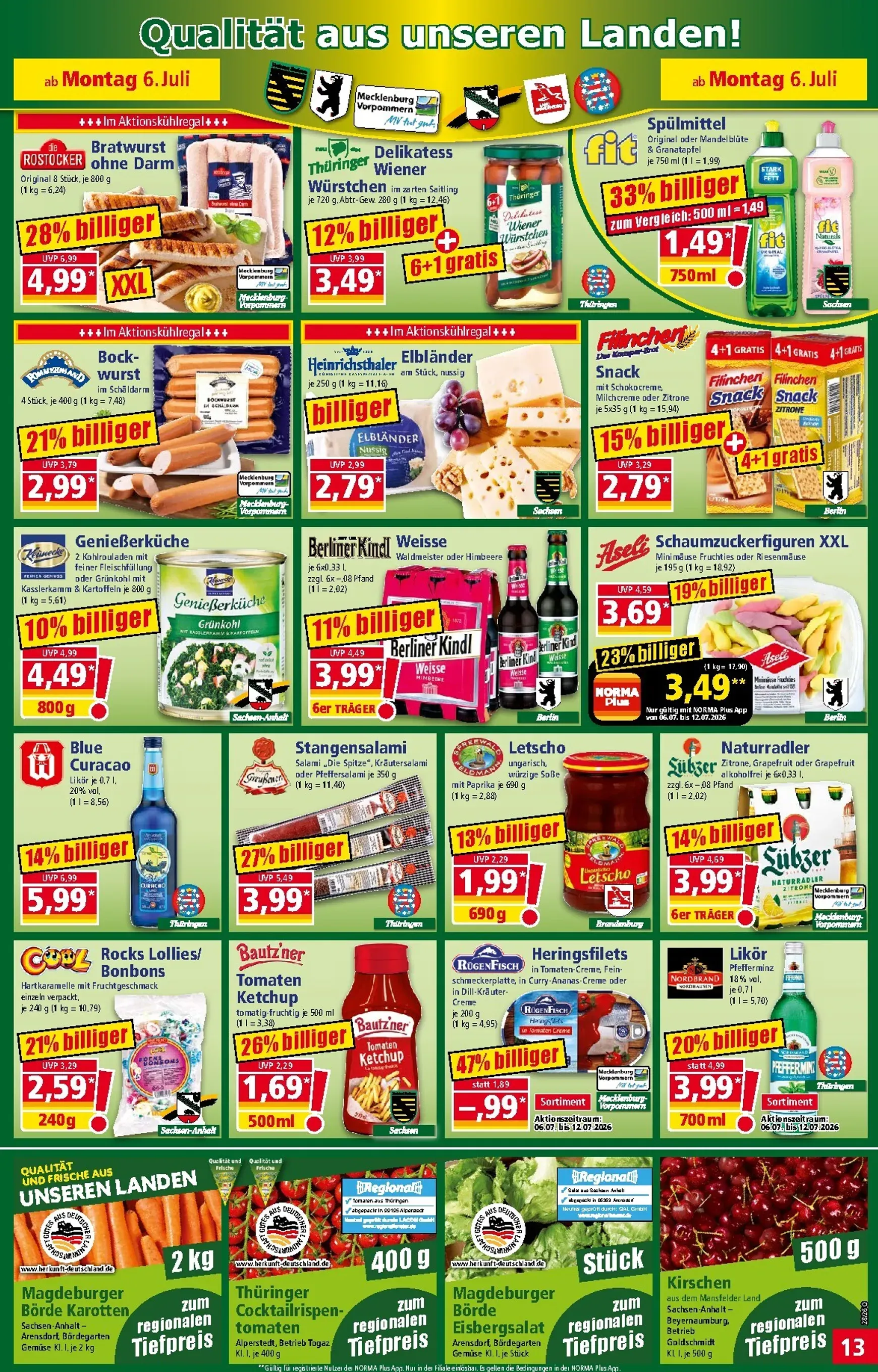 Norma Prospekt nächste Woche – von Montag 06.07.2026 bis Samstag 11.07.2026 von 6. Juli bis 11. Juli 2026 - Prospekt seite 13