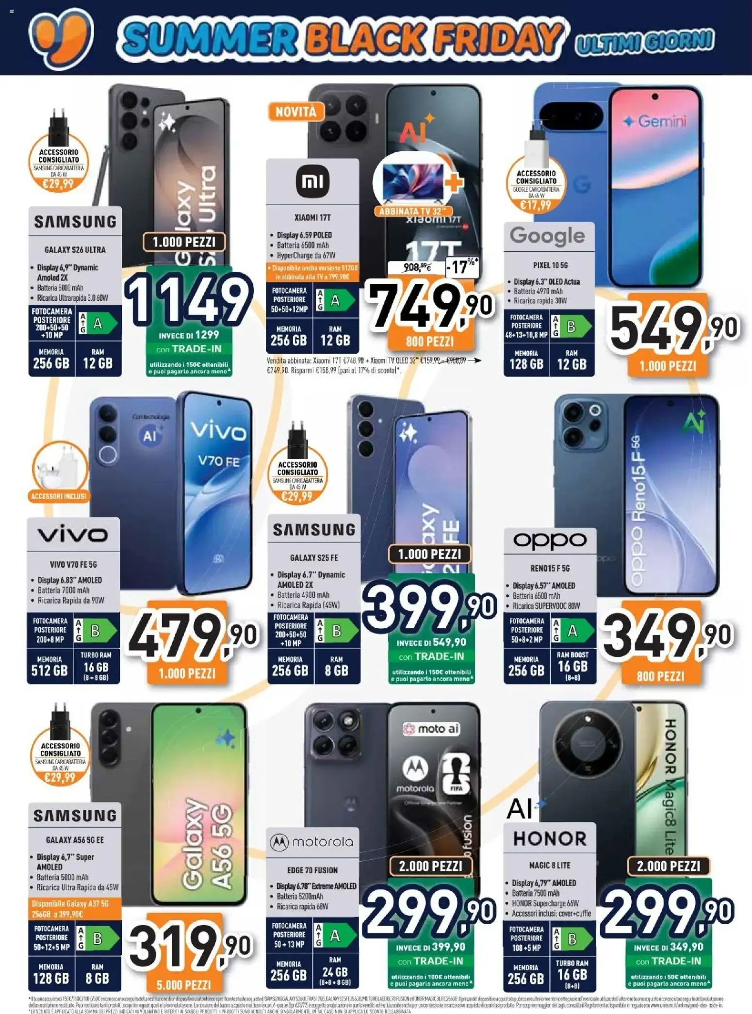 Unieuro Summer Black Friday da 26 giugno a 30 giugno di 2026 - Pagina del volantino 7