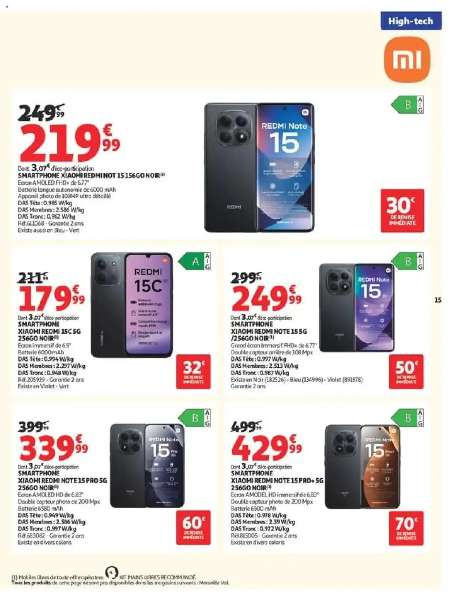 Auchan - Promos rentrée étudiants à partir du 18/08/2026 - promo en ligne du 18 août au 6 septembre 2026 - Catalogue page 15