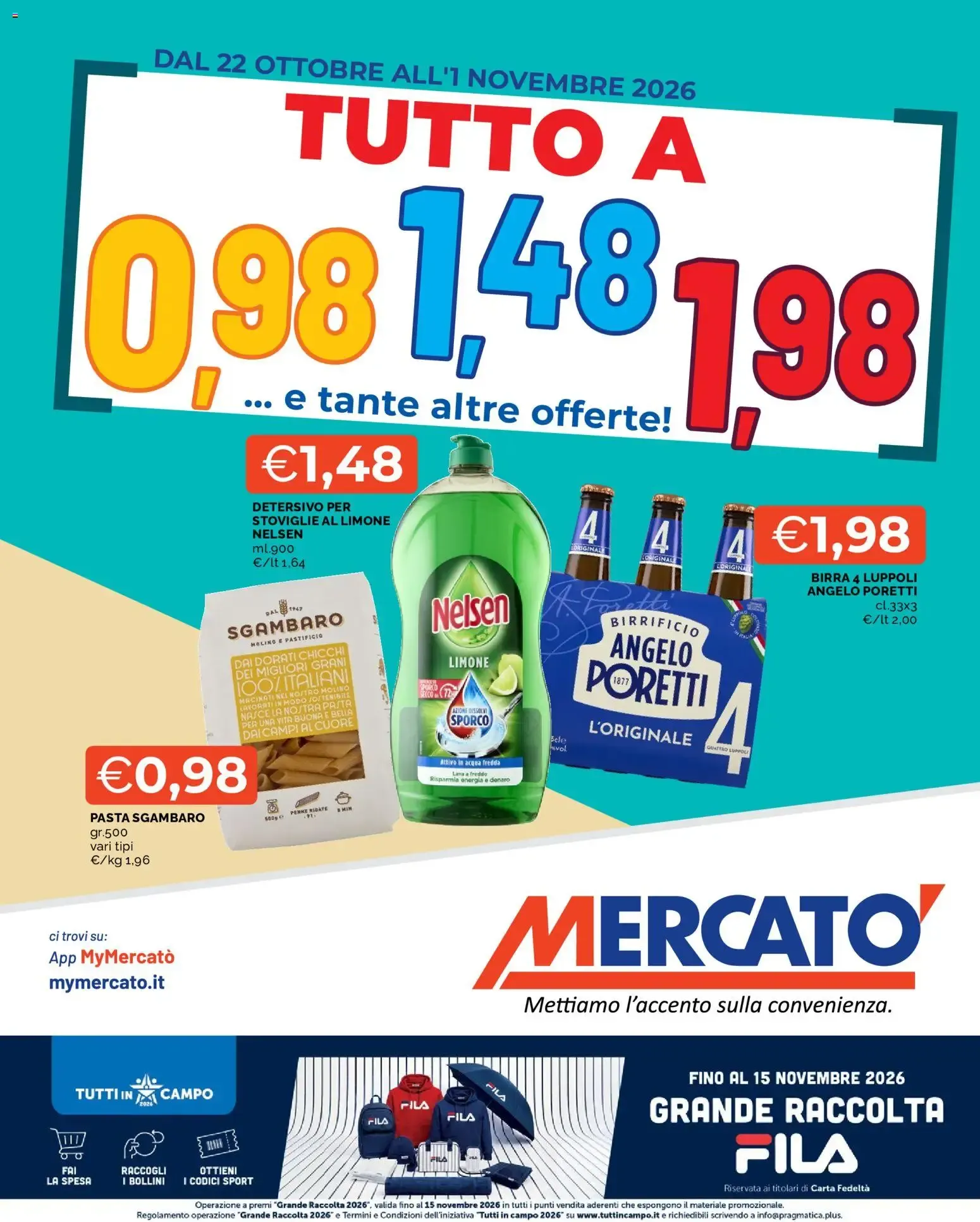 Mercatò volantino dal 22/10/2026 - online Offerte da 22 ottobre a 1 novembre di 2026 - Pagina del volantino 1
