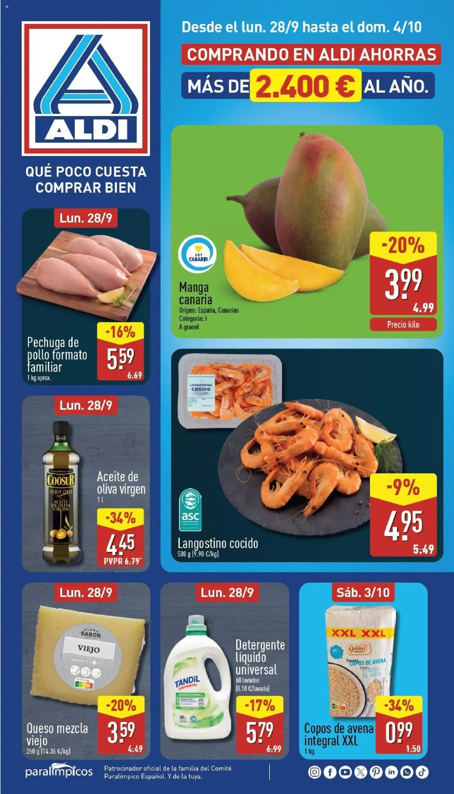 Aldi folleto Canarias del 28/09/2026 | Catálogo