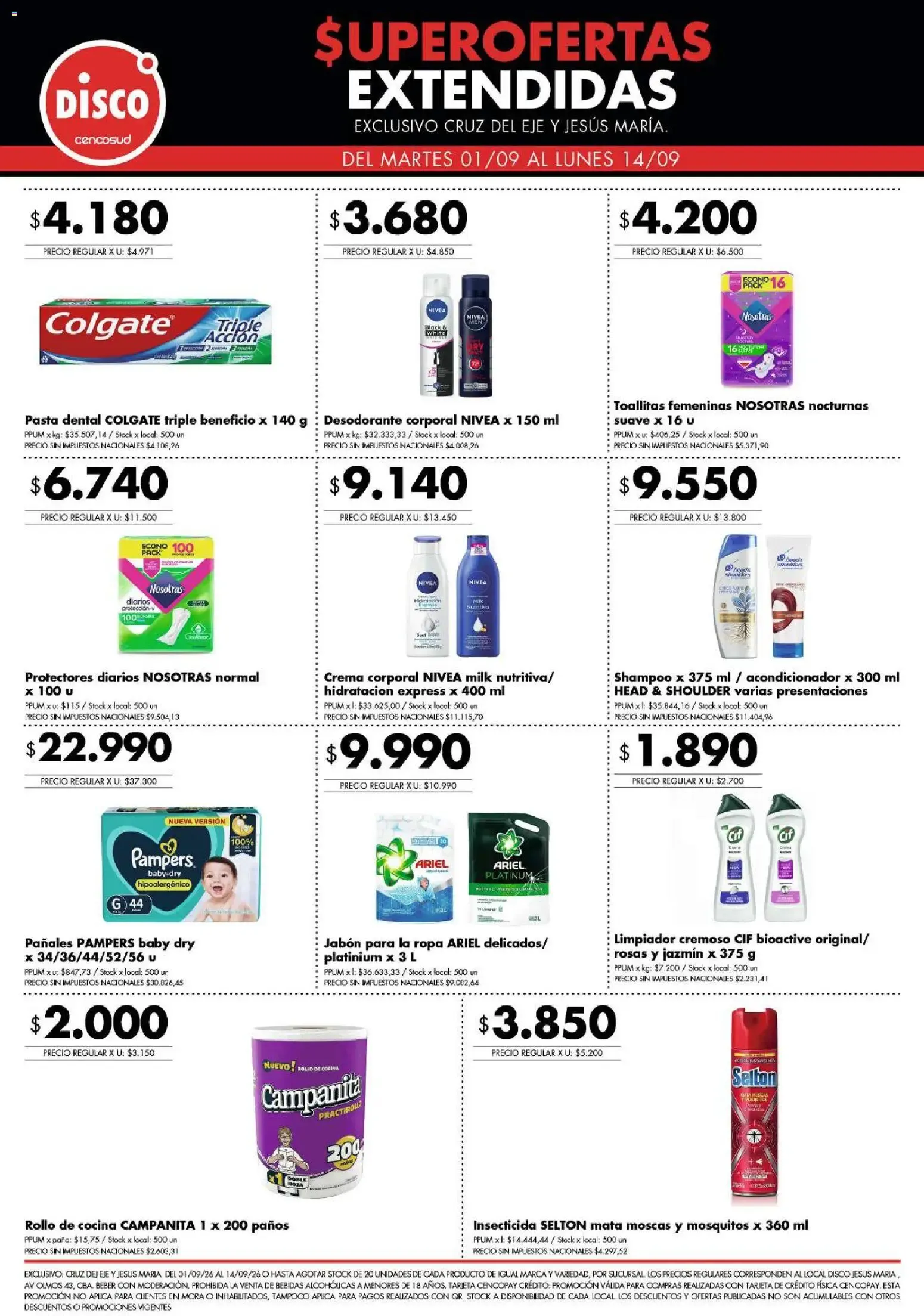 Ofertas de Super Ofertas Extendidas de Disco Cencosud 1 de septiembre al 14 de septiembre 2026 - Página 5 del catálogo