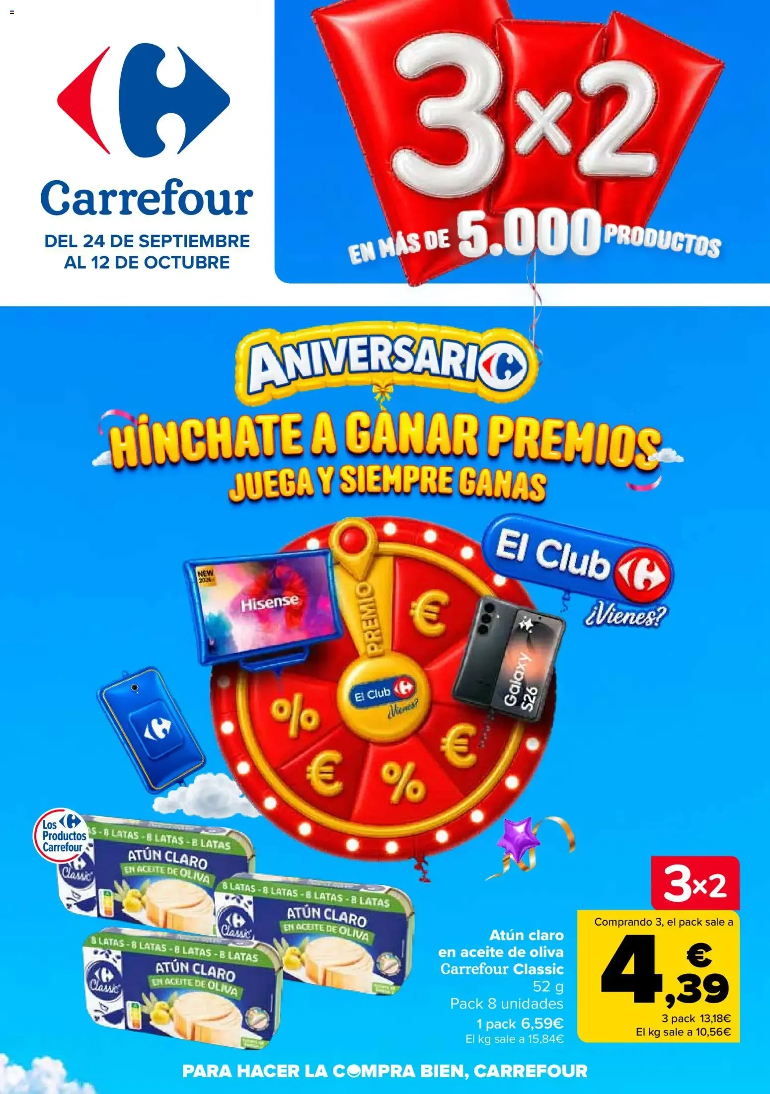 Catálogo de Folleto Carrefour Aniversario 24 de septiembre al 12 de octubre 2026 - Página 1