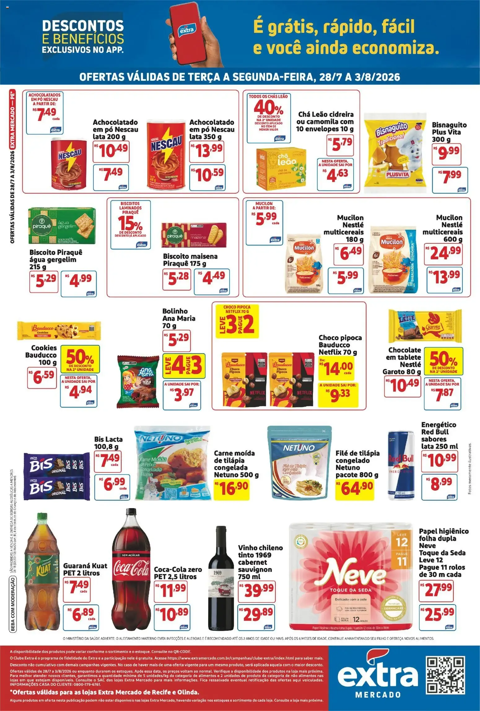 Encarte de Folheto Extra ofertas de Mercado Semanal de 28/07/2026 | Promoção 28 de julho até 3 de agosto 2026 - Pagina 2