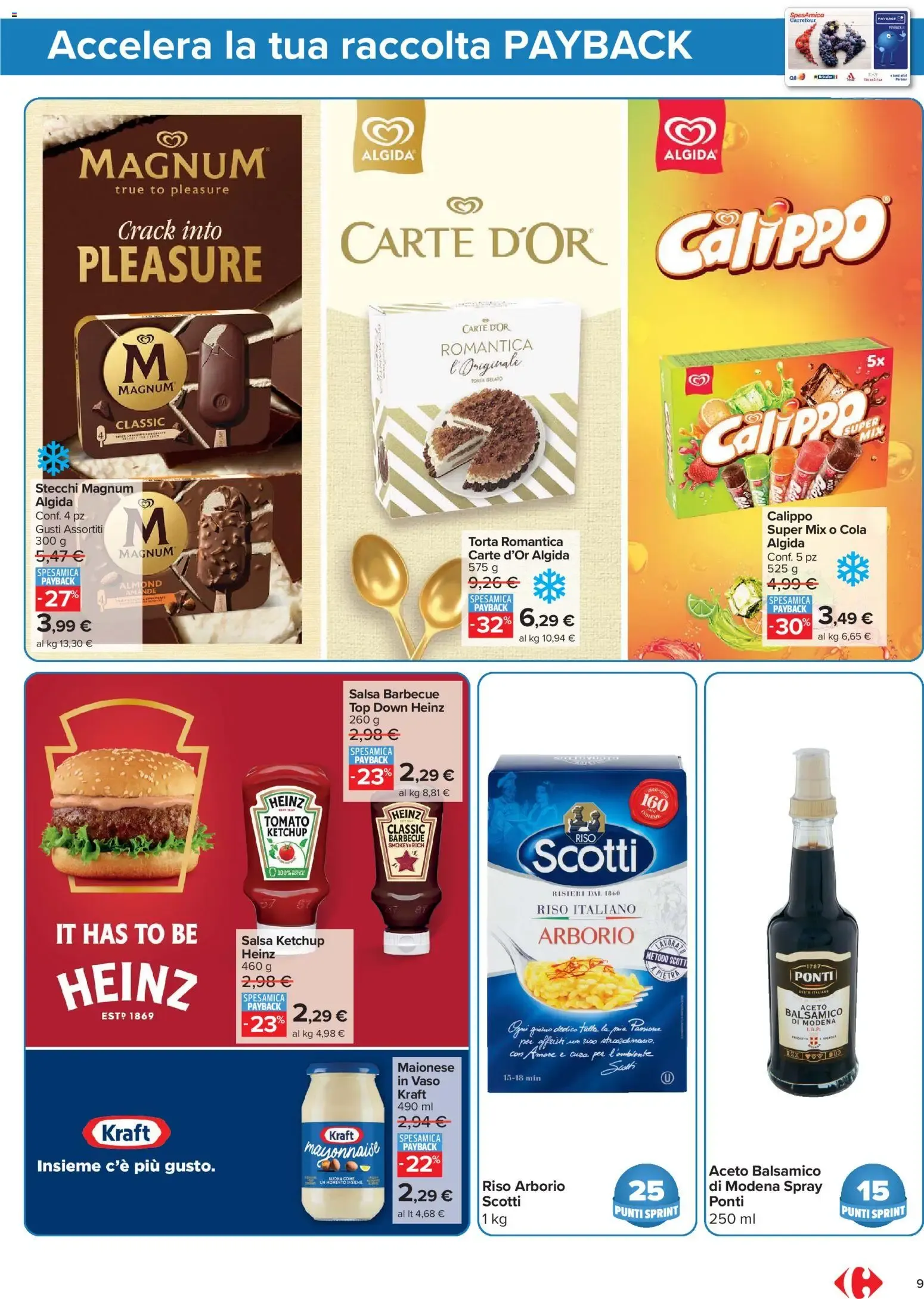 Nuovo Carrefour volantino Market - Punti Sprint Payback dal 16/06/2026 > offerte anteprima 🛍️ da 16 giugno a 29 giugno di 2026 - Pagina del volantino 9