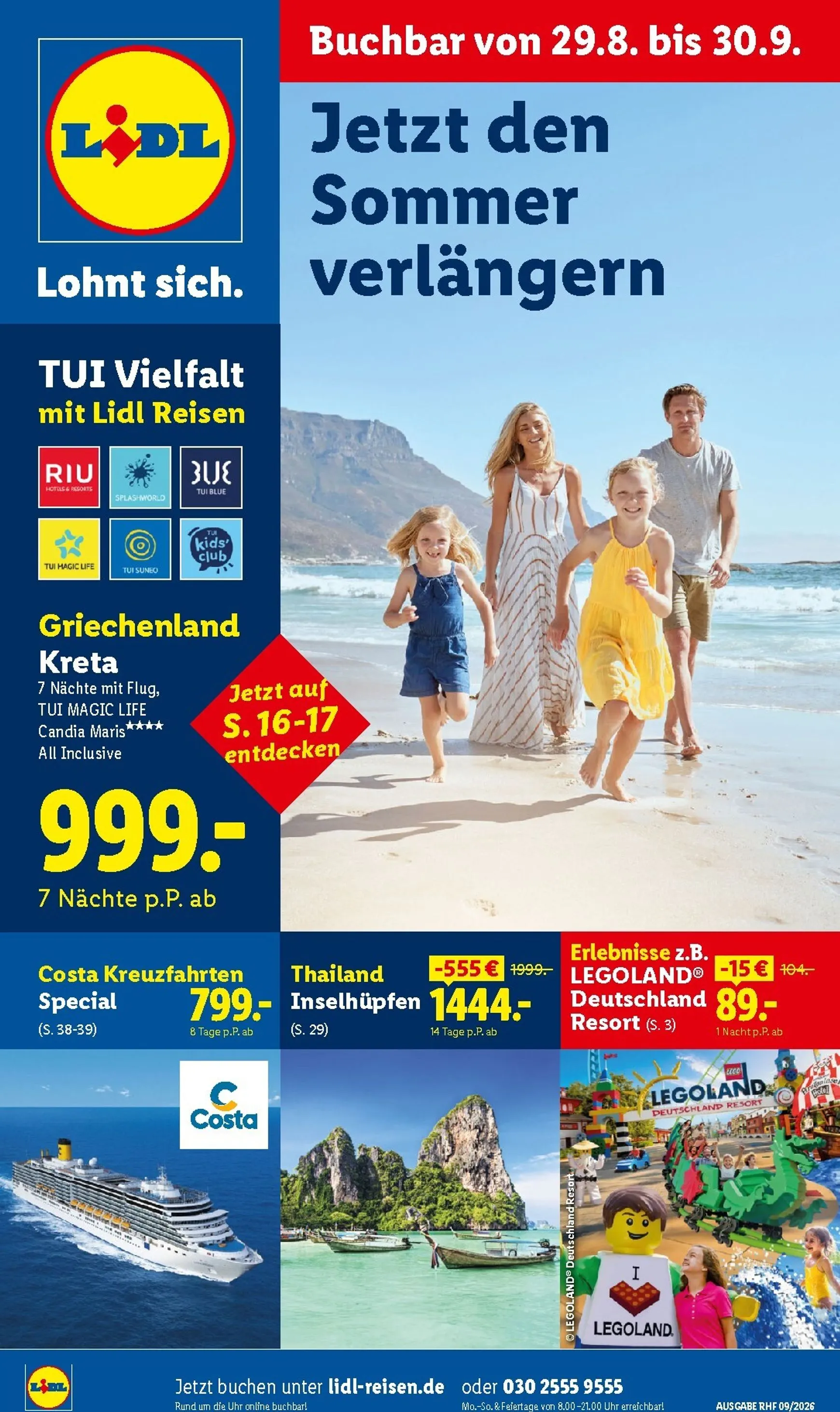 Jetzt den Sommer verlängern von 29. August bis 30. September 2026 - Prospekt seite 1