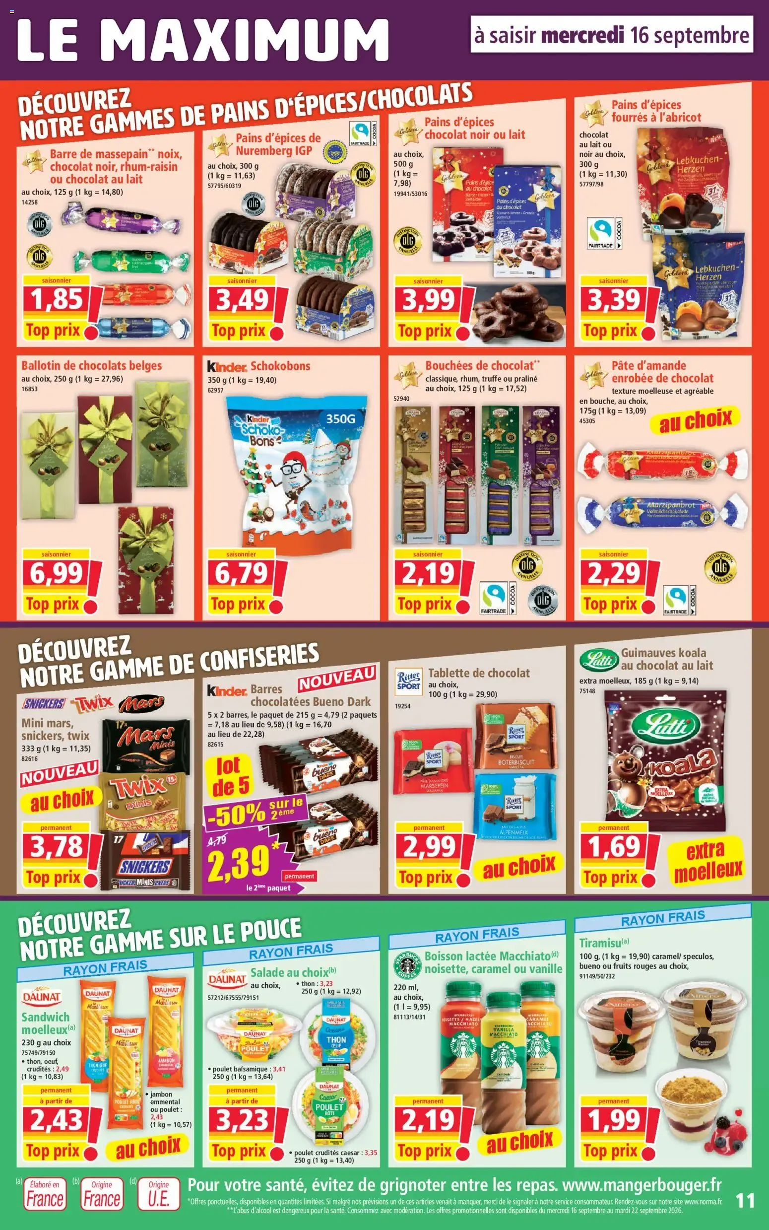 Norma Votre Discounter Régional du 16 septembre au 22 septembre 2026 - Catalogue page 11