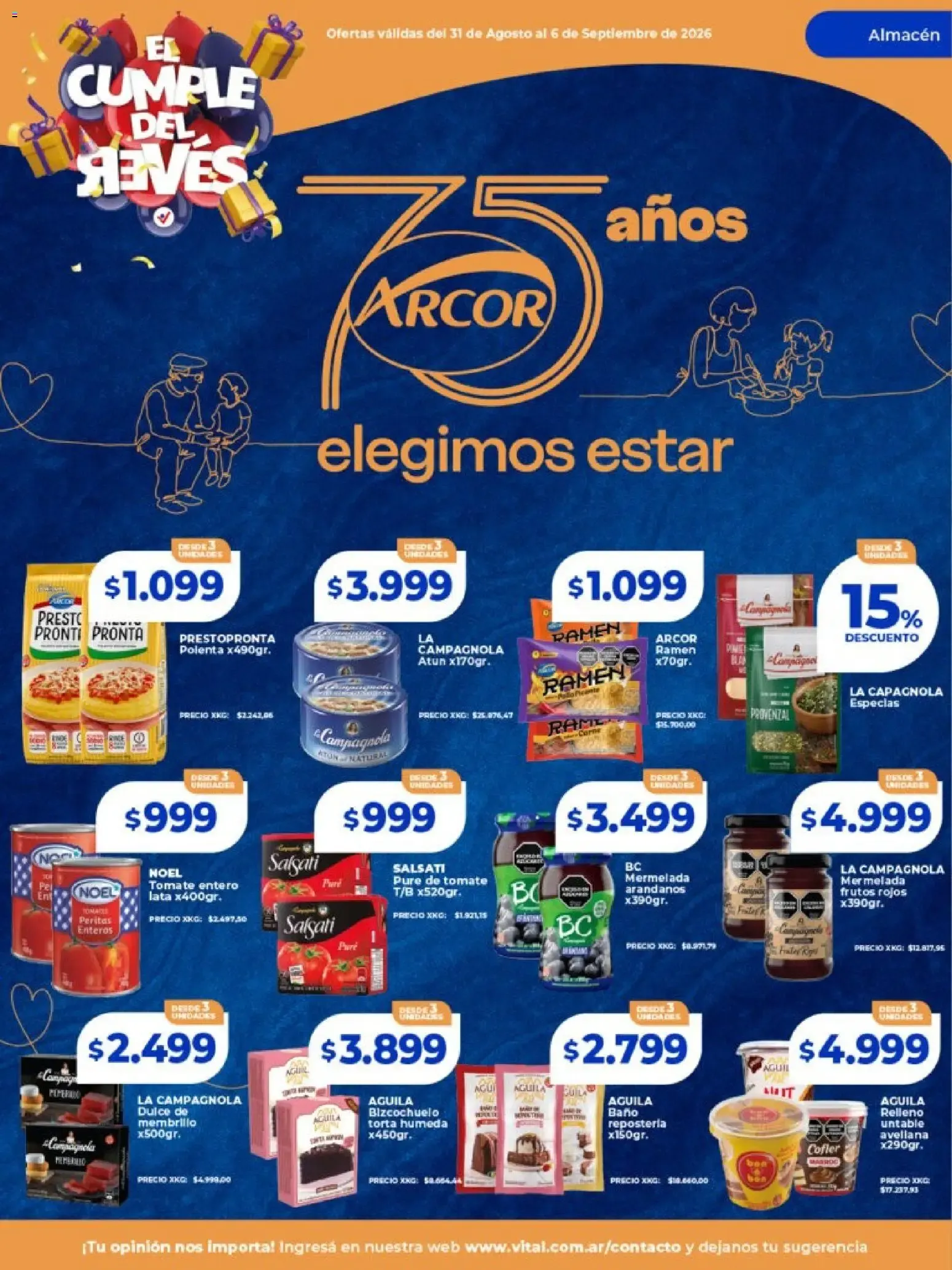 Ofertas de Vital - El Cumple del Reves 31 de agosto al 6 de septiembre 2026 - Página 19 del catálogo