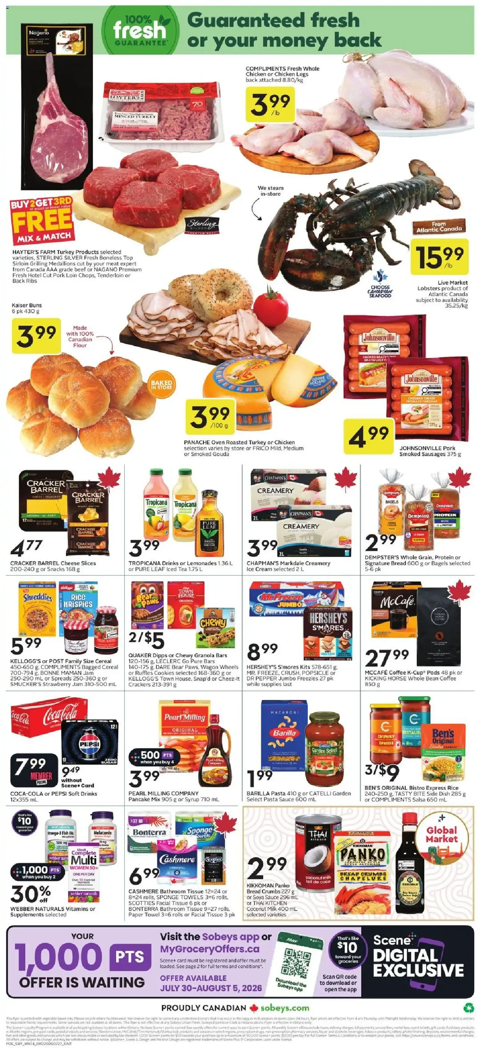 Sobeys weekly flyer / circulaire from Jul 30, 2026 > weekly specials & deals from July 30 to August 5 2026 - flyer page 3