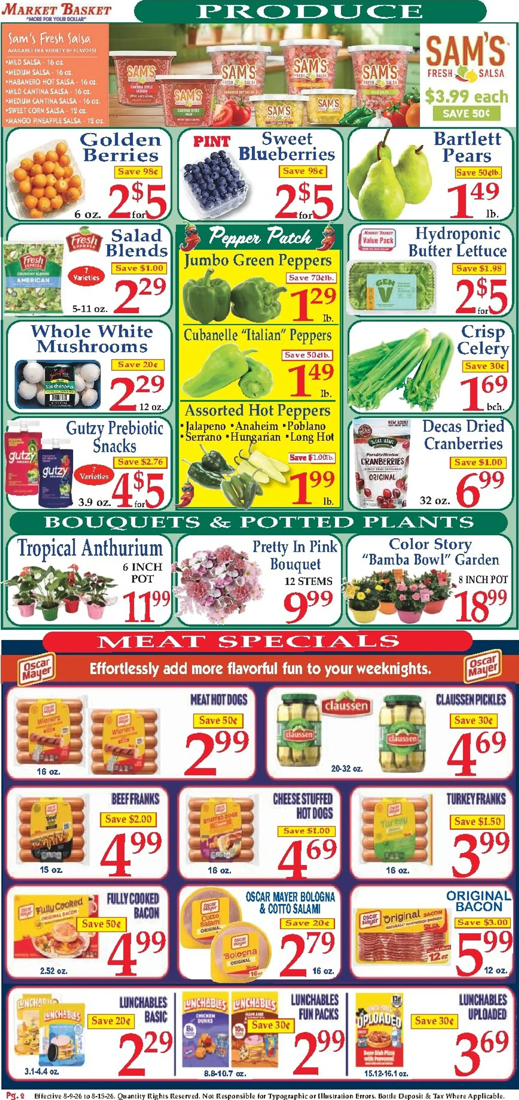 Weekly ad Current Market Basket leaflet valid from Sunday 08/09/2026 to Saturday 08/15/2026 from August 9 to August 15 2026 - Page 2